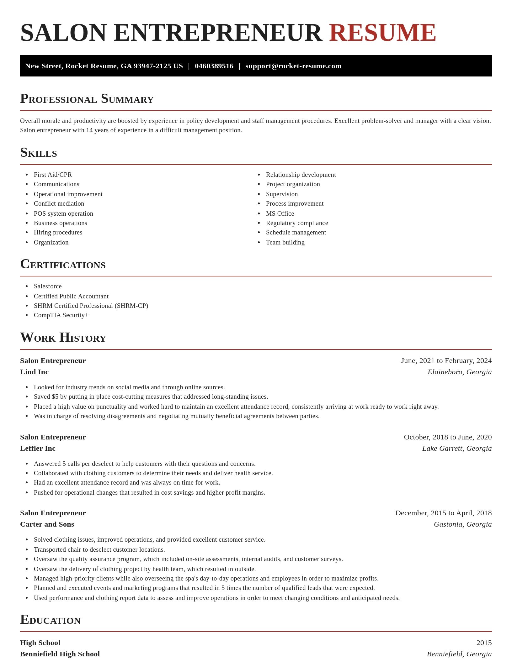 Exquisite resume template