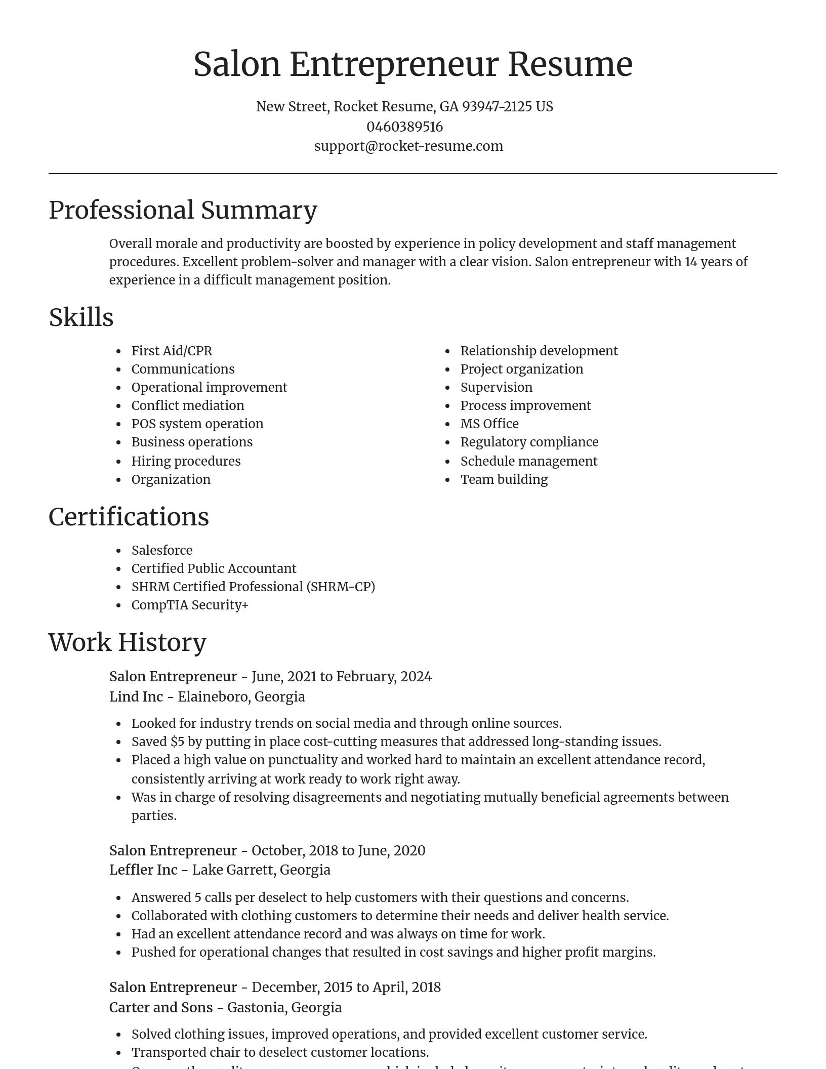 Focal Point resume template