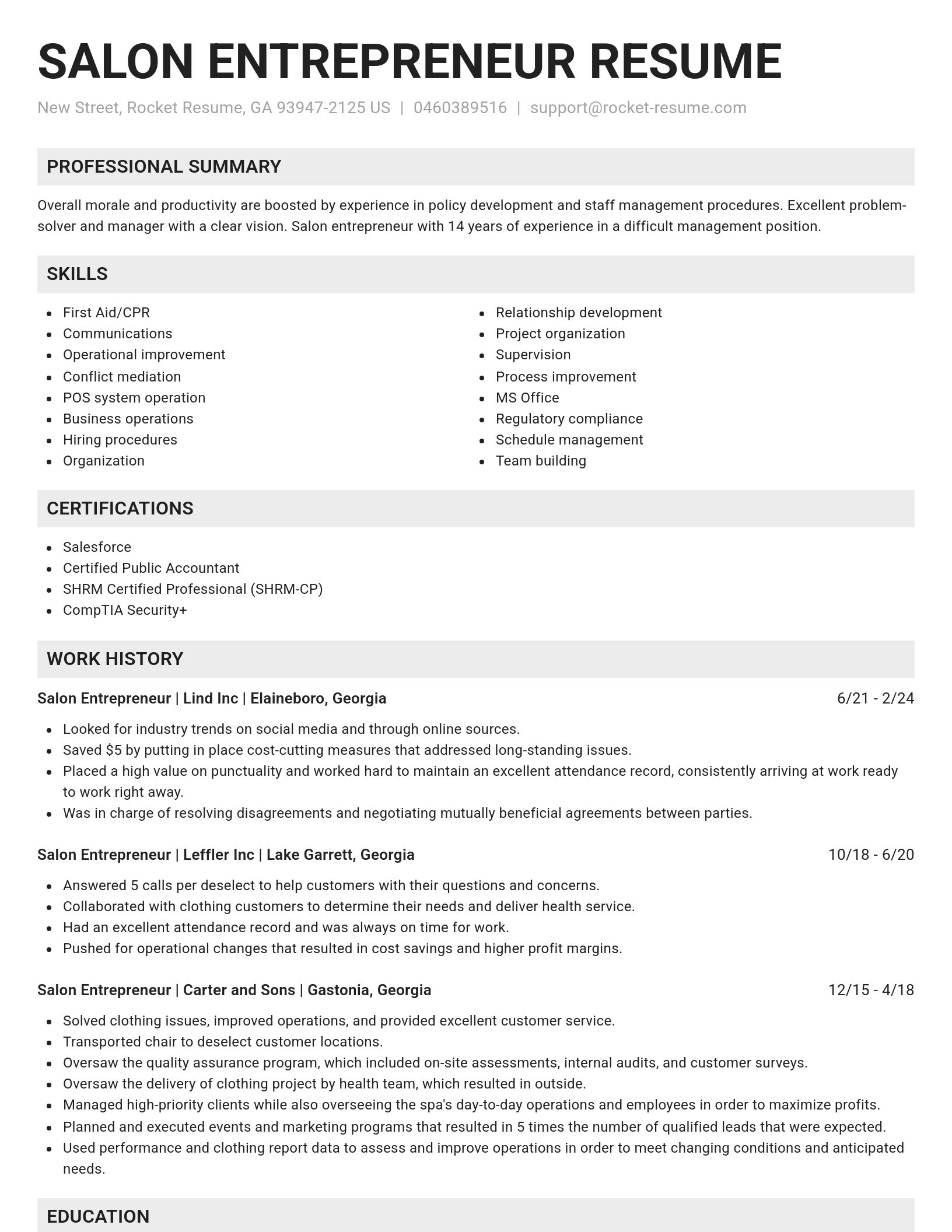 Genius resume template