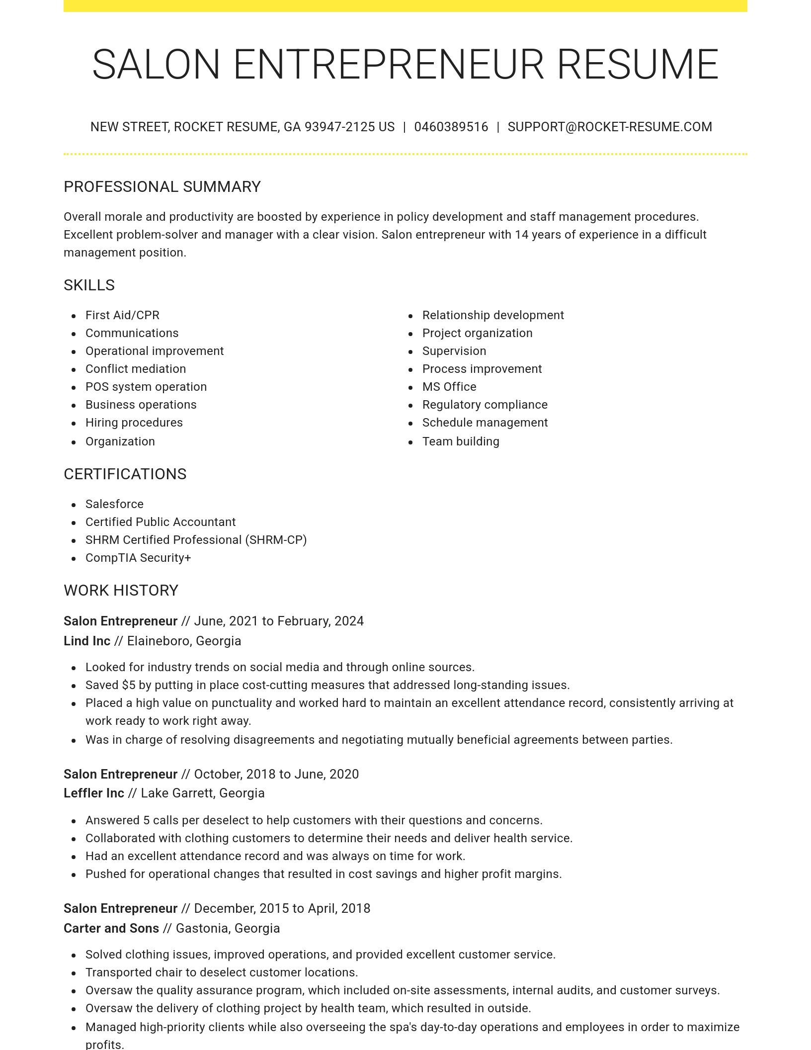 Grand resume template