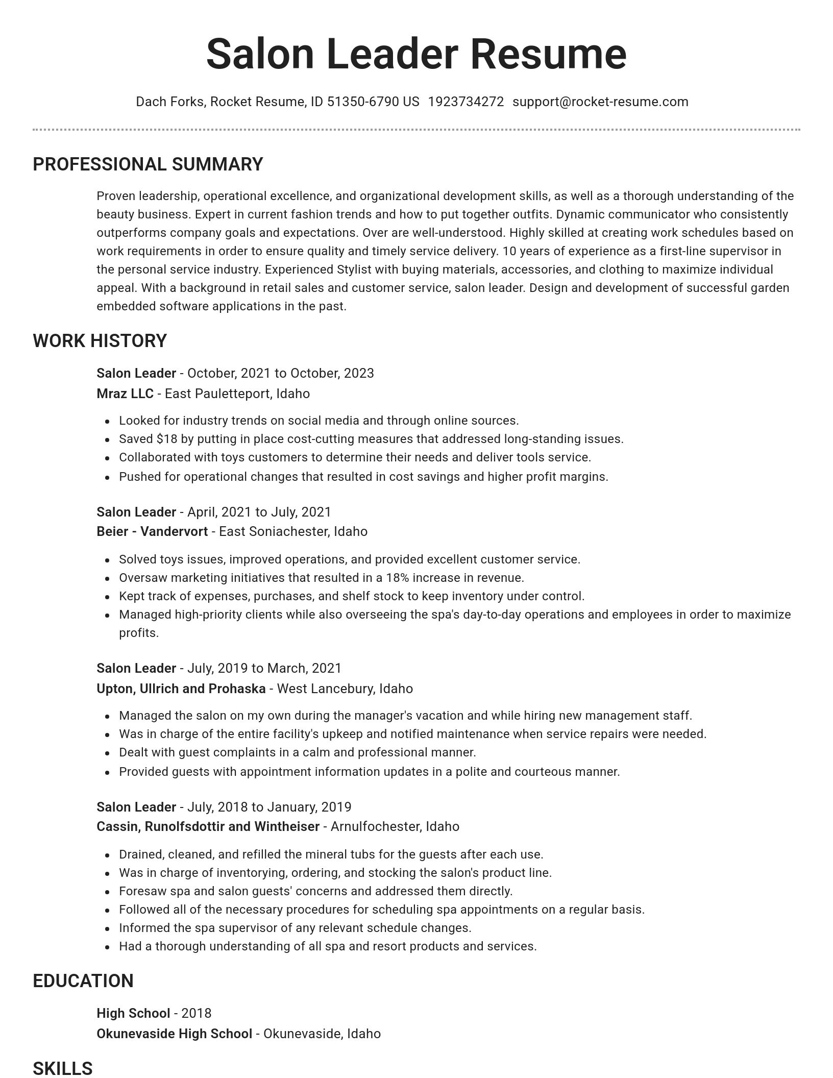 Brilliant resume template