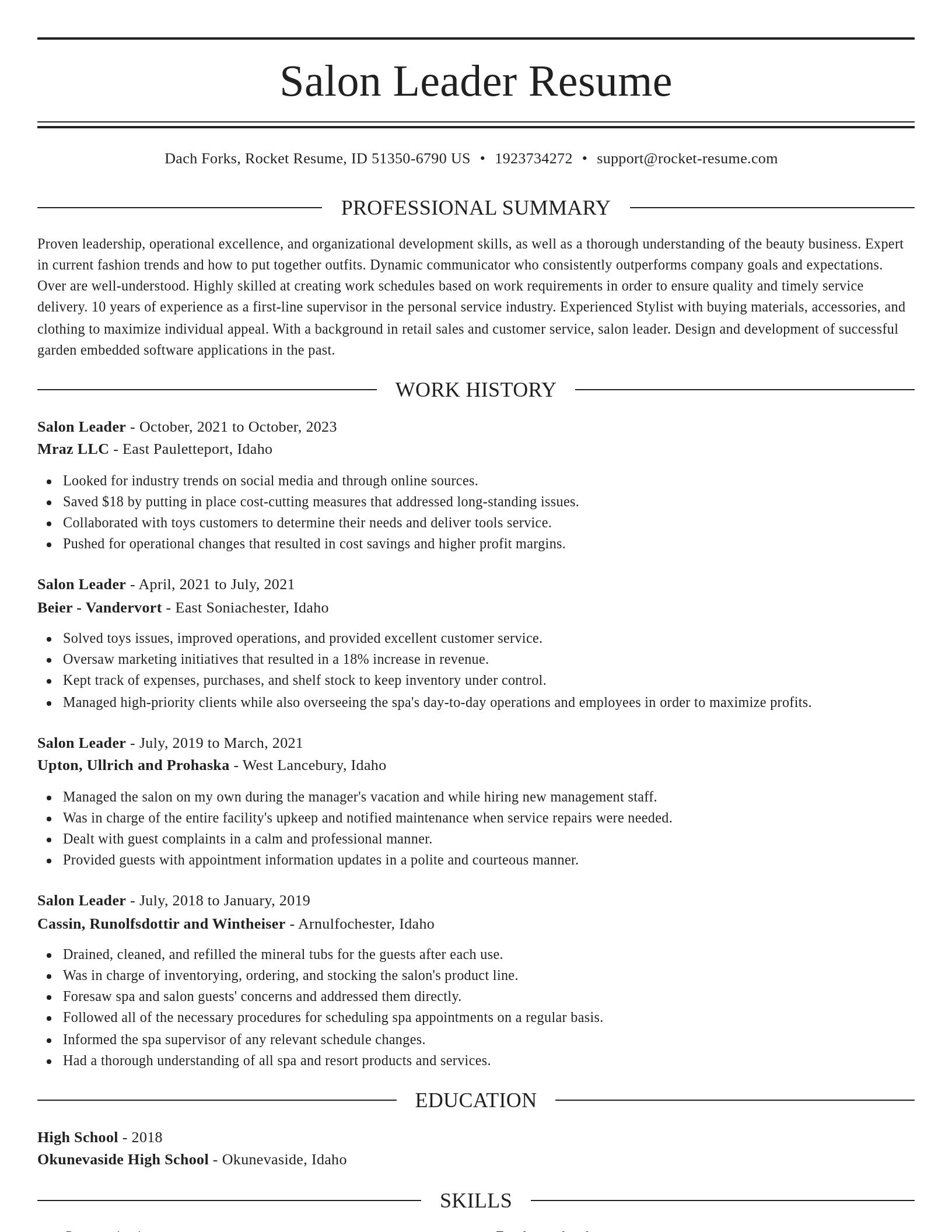 Elegant resume template
