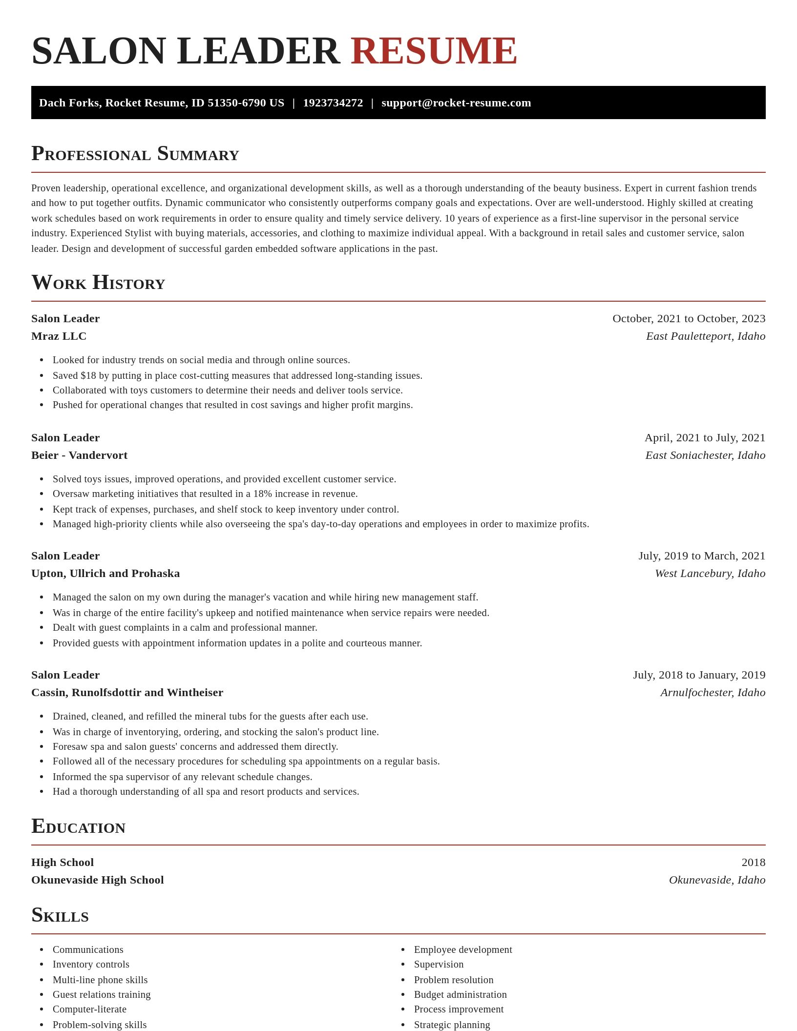 Exquisite resume template