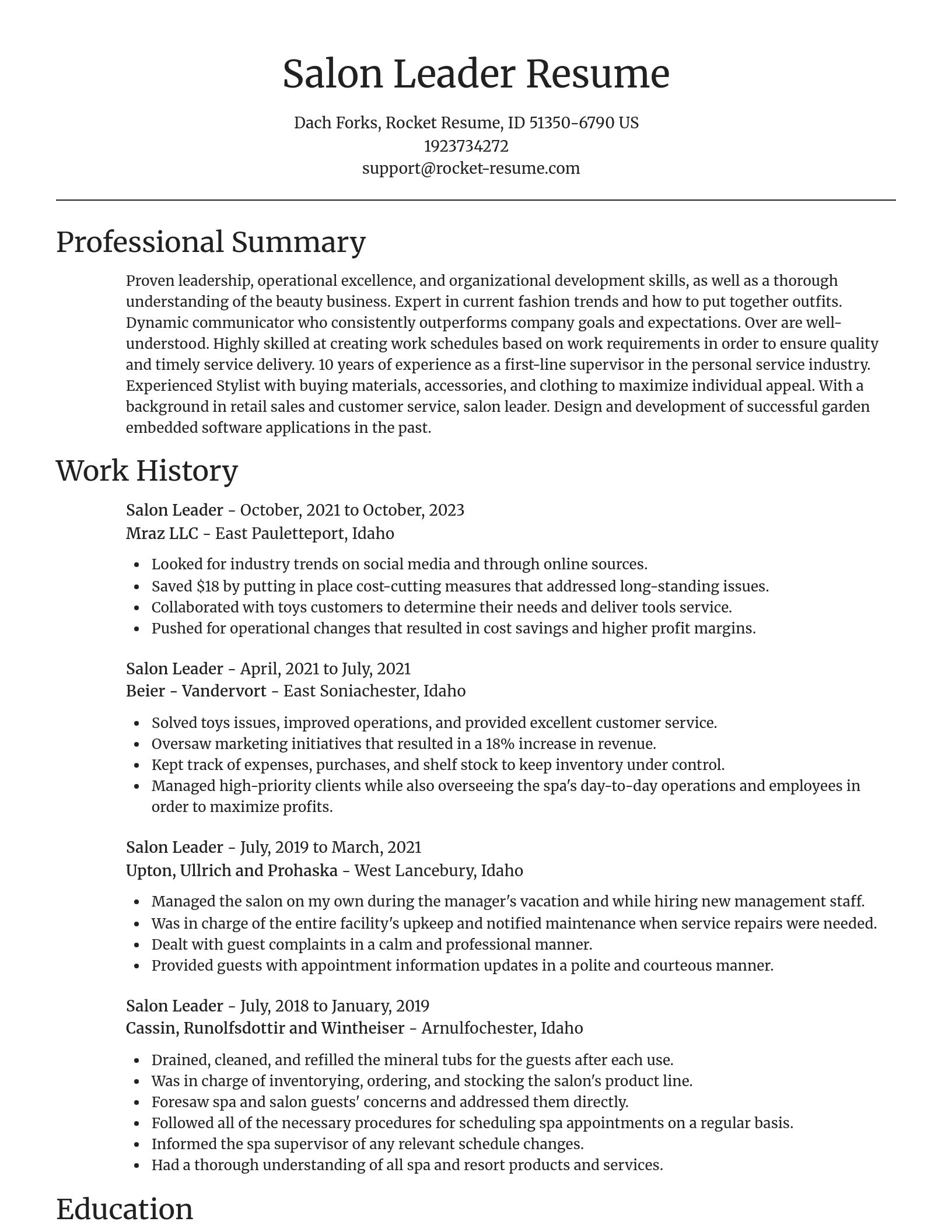 Focal Point resume template
