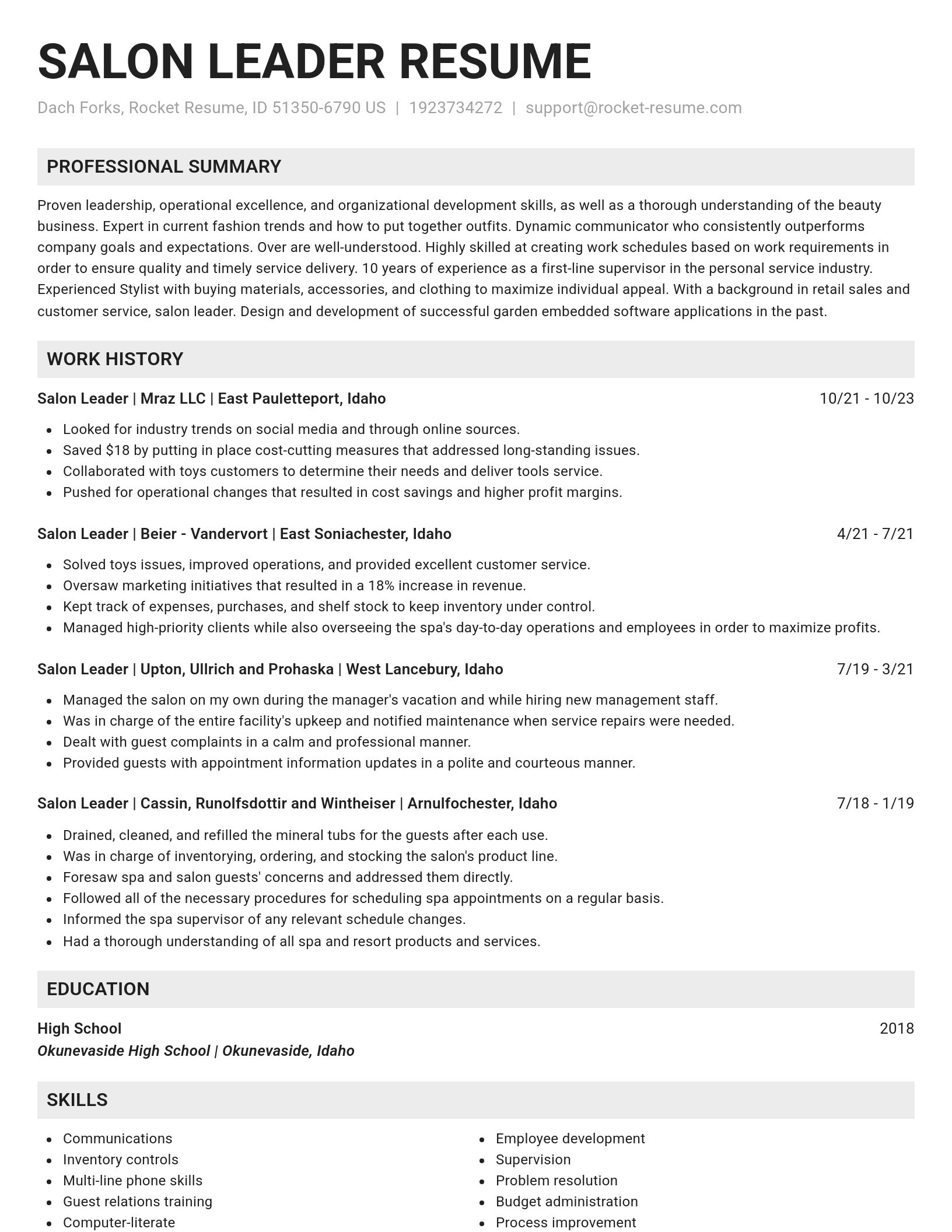 Genius resume template