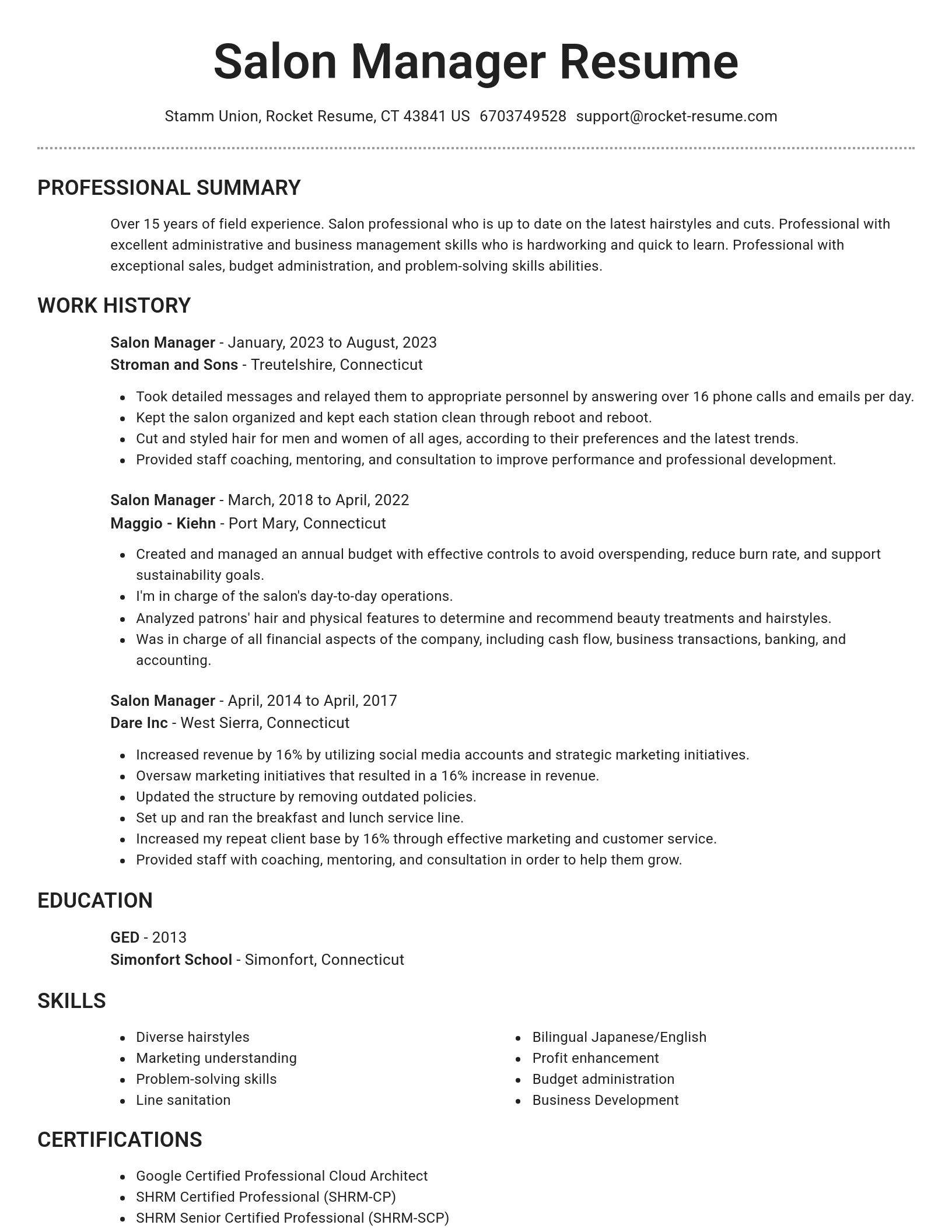 Brilliant resume template