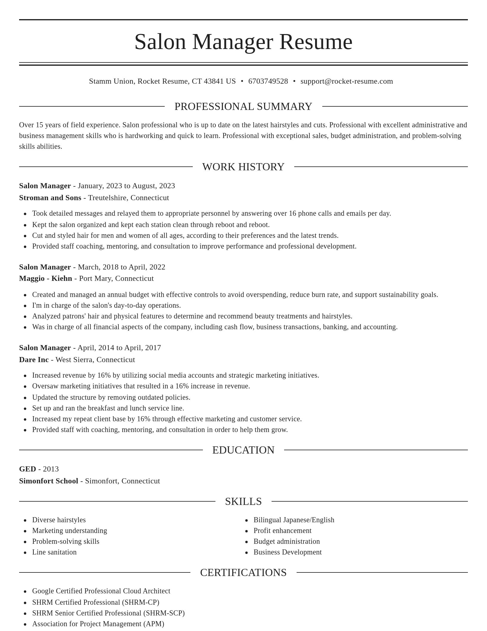 Elegant resume template