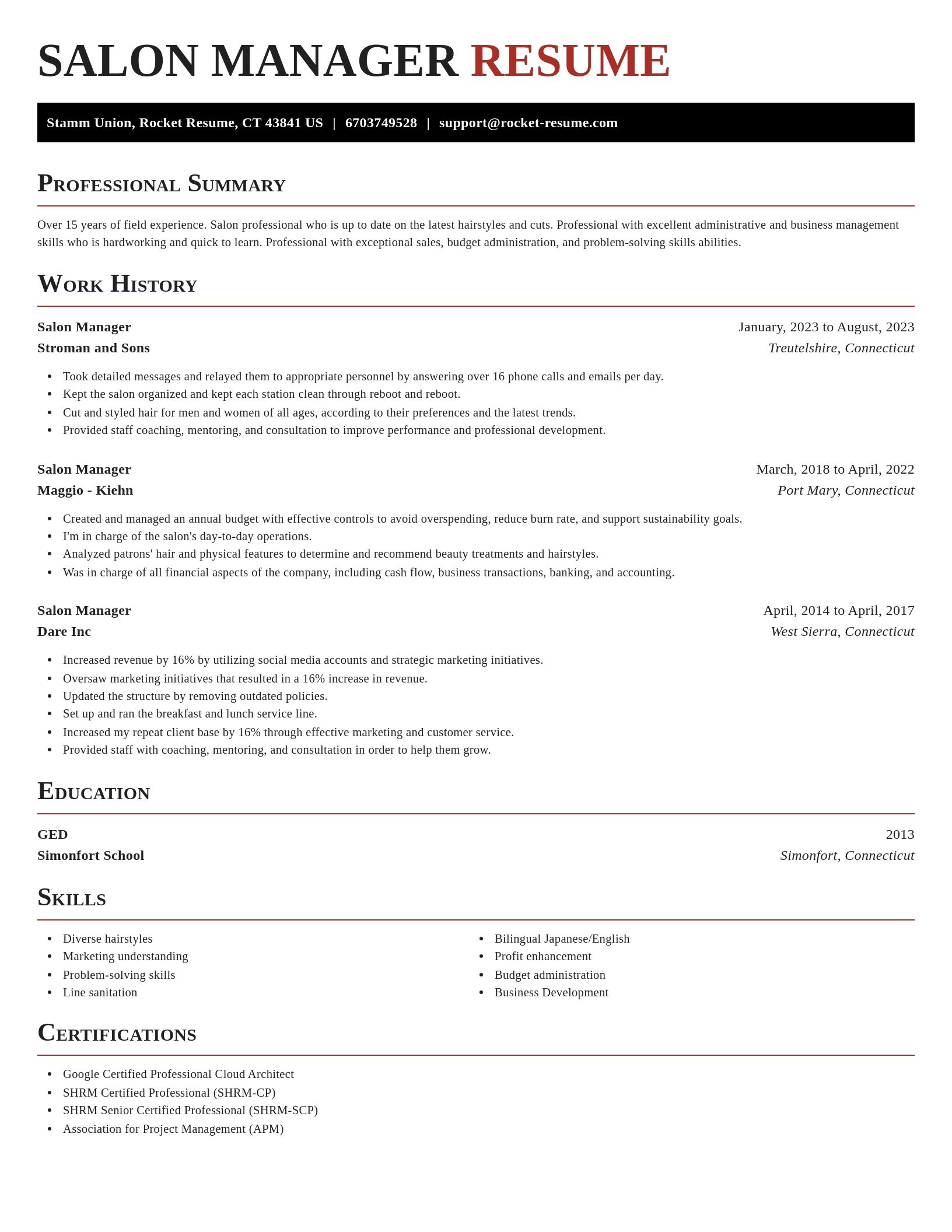 Exquisite resume template