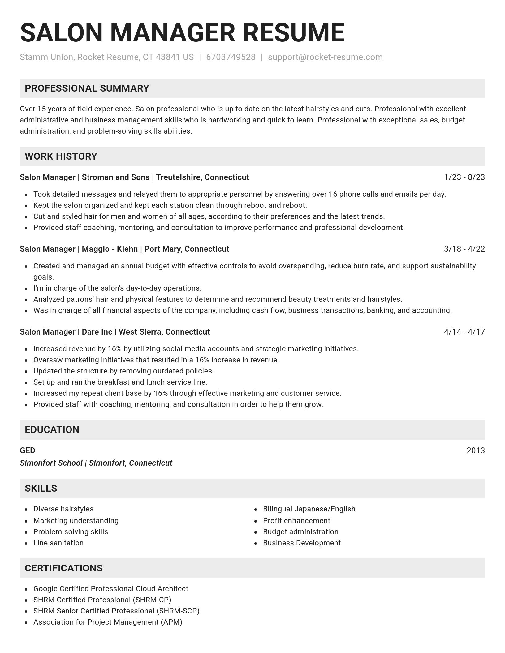 Genius resume template