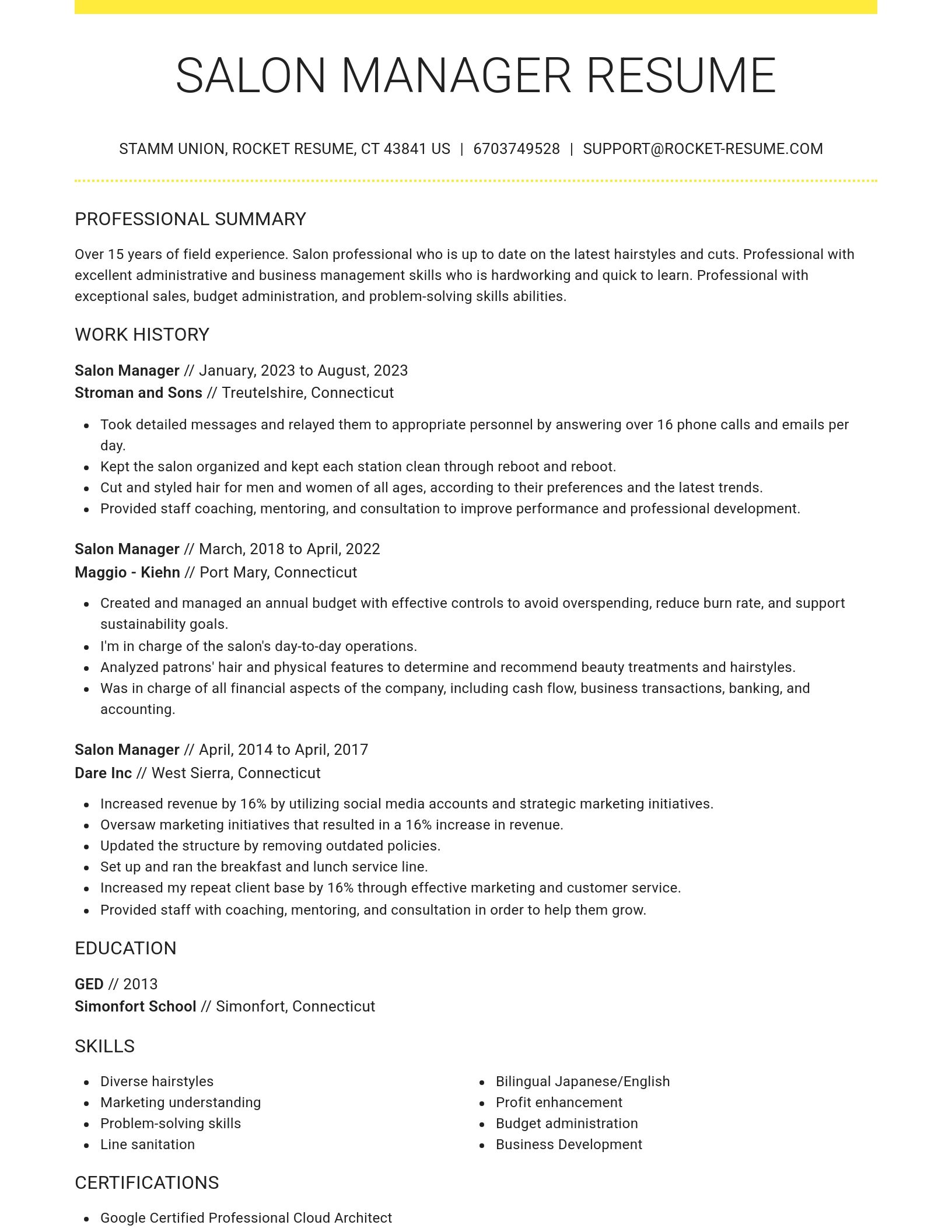 Grand resume template
