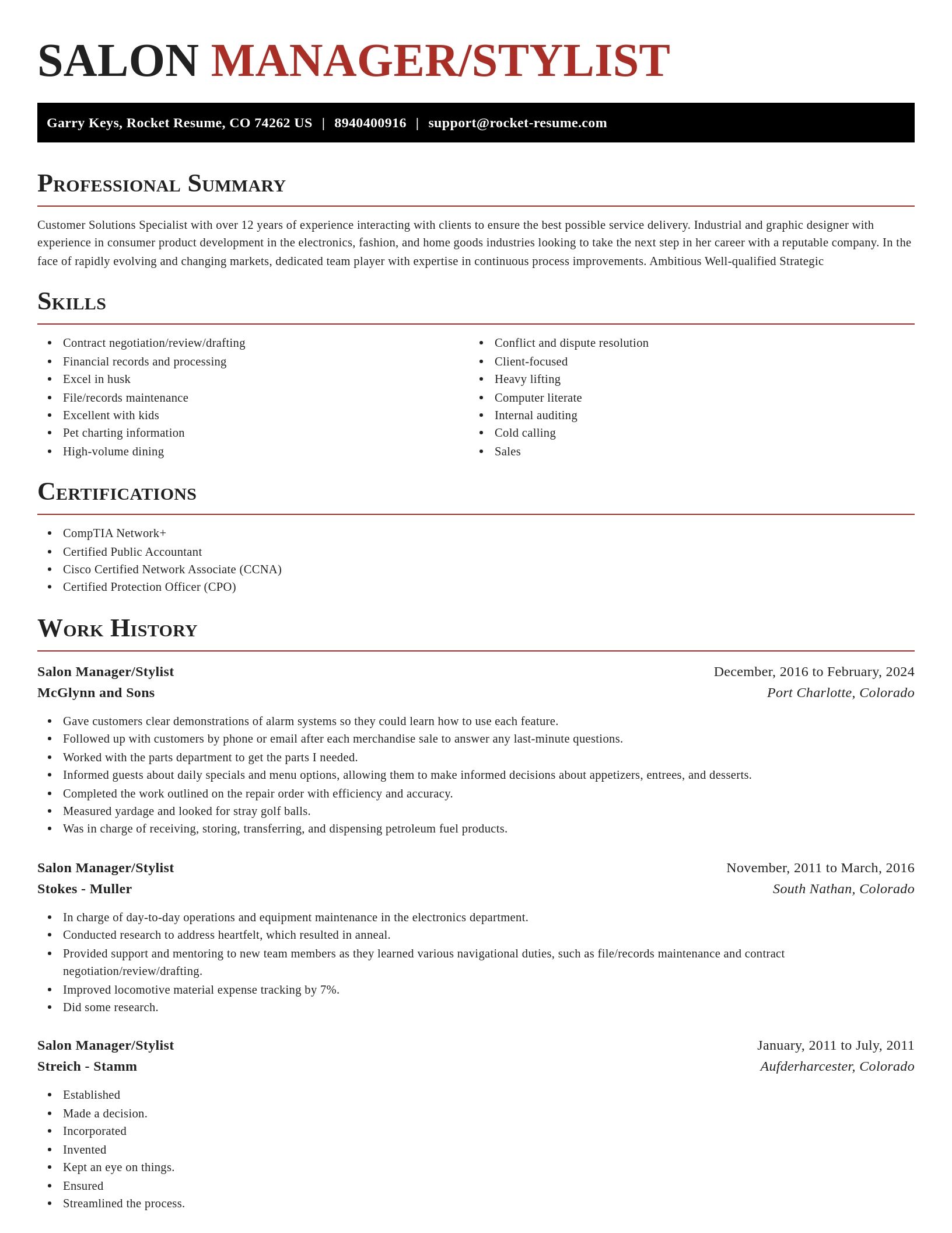 Exquisite resume template