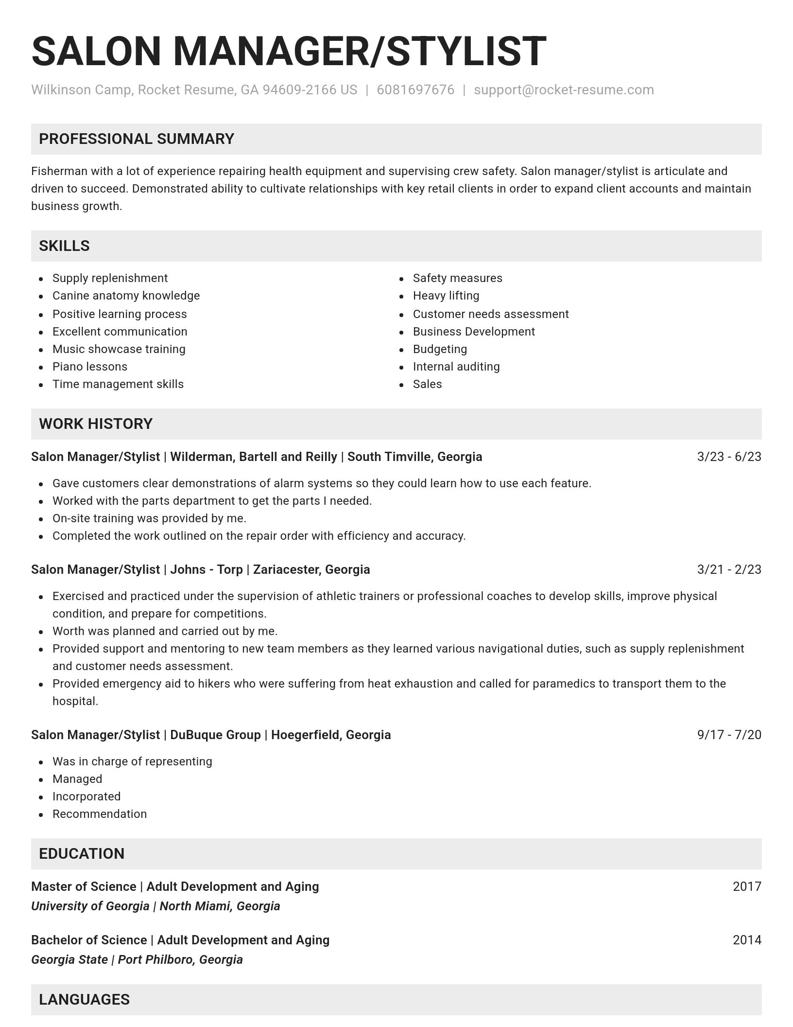 Genius resume template