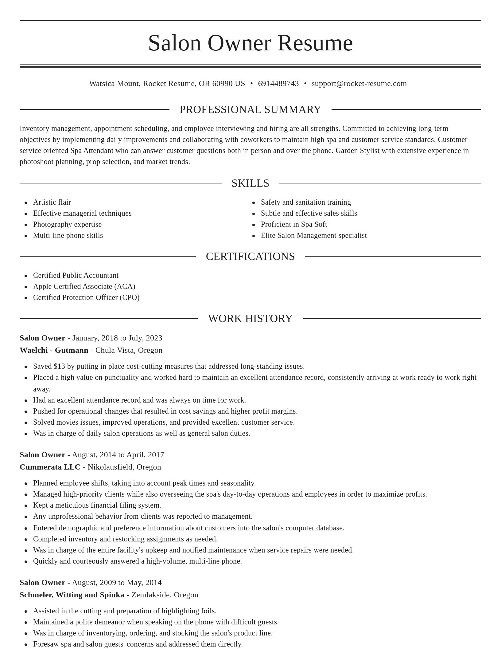 Elegant resume template