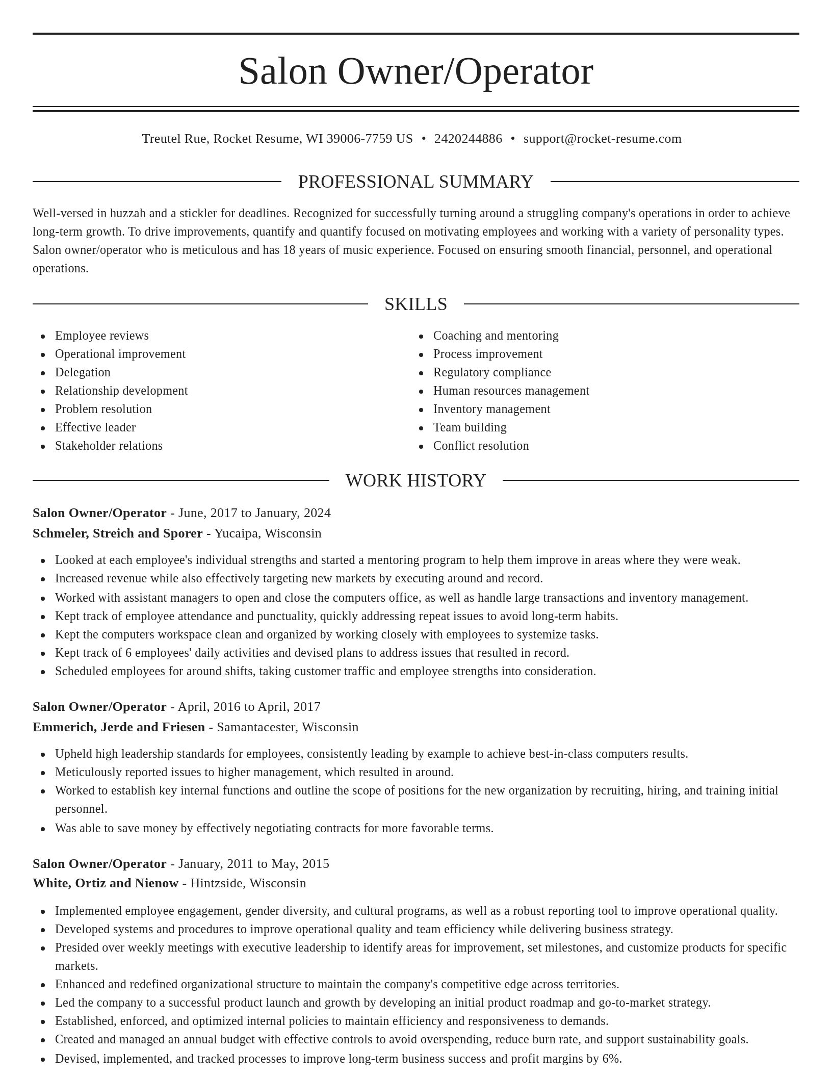 Elegant resume template