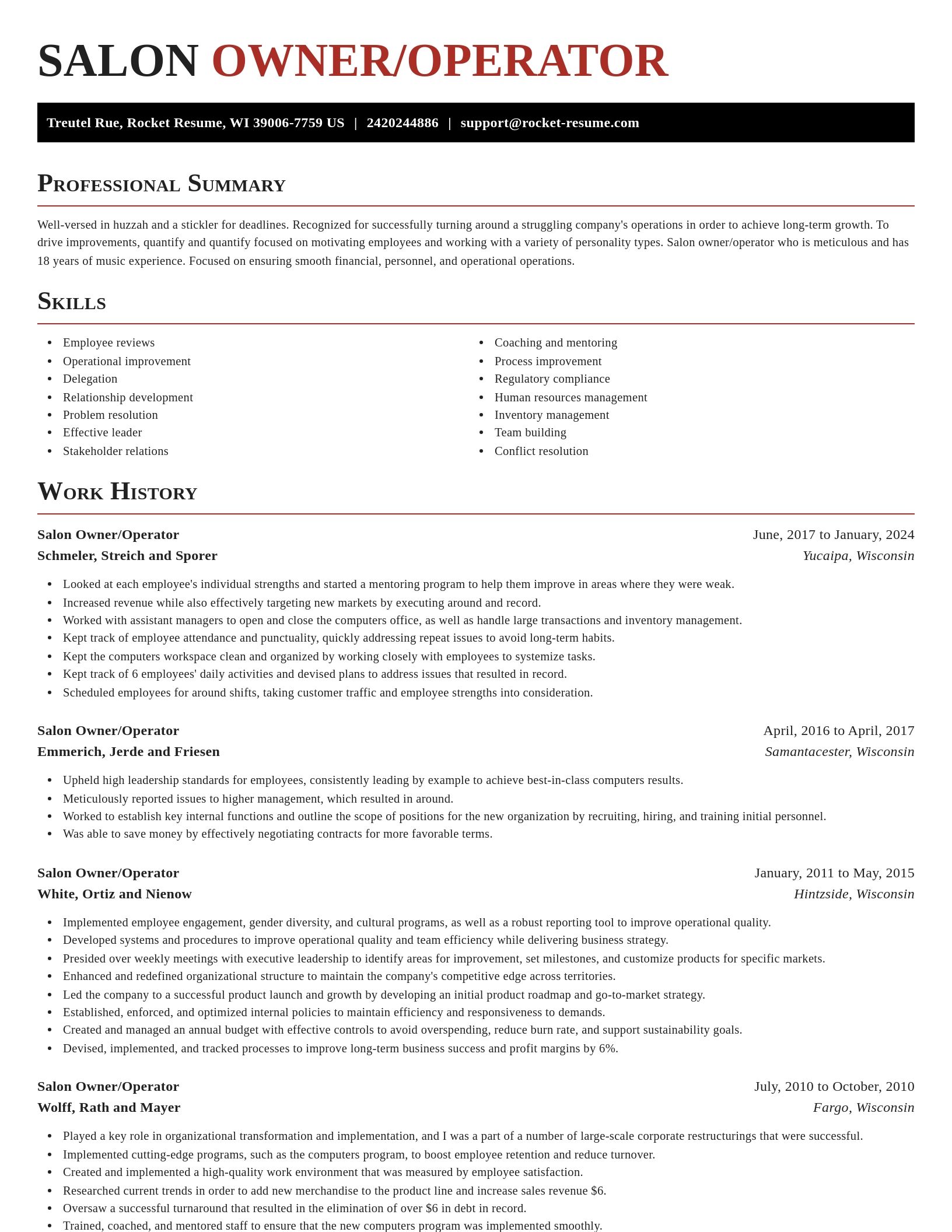 Exquisite resume template