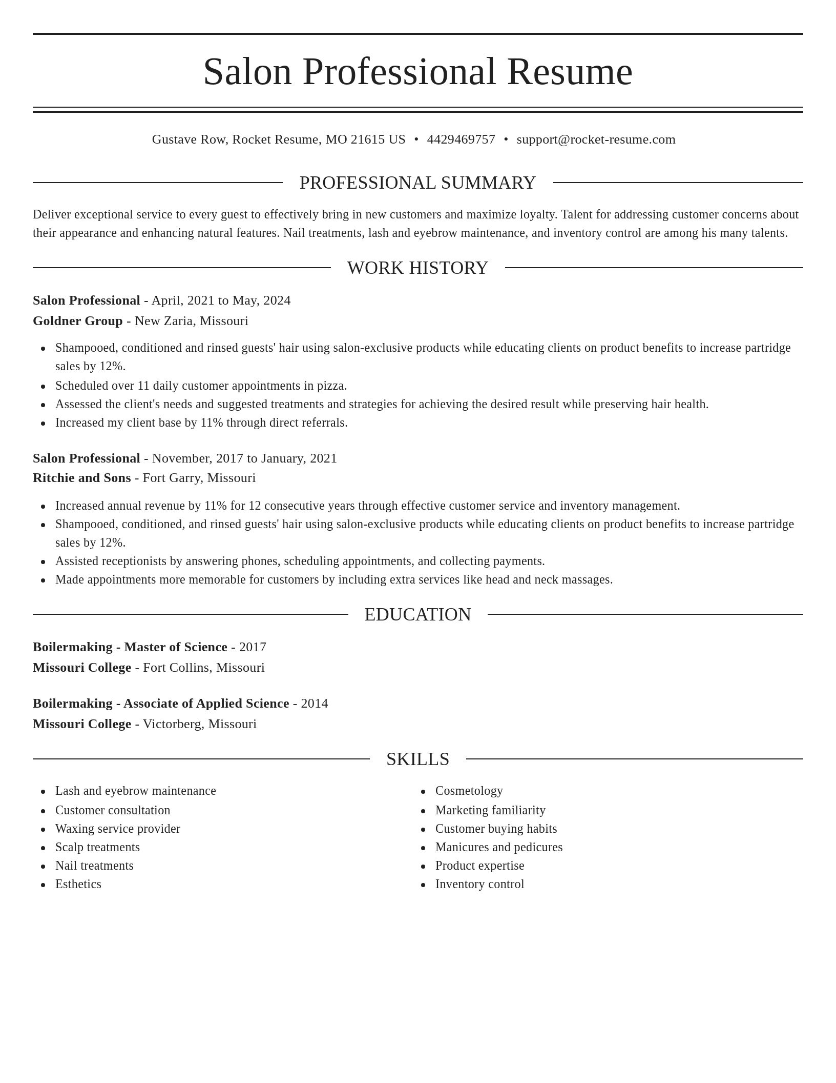 Elegant resume template