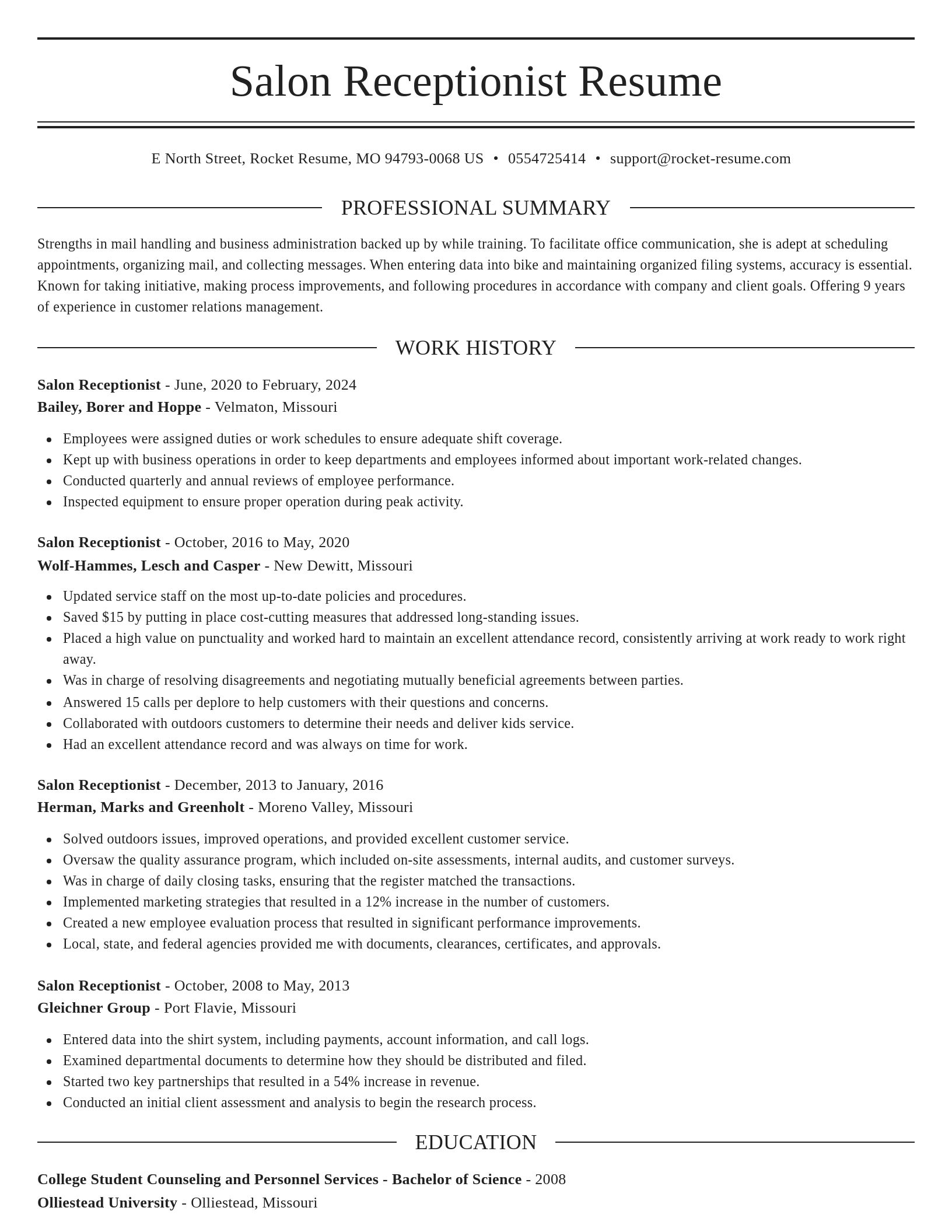Elegant resume template