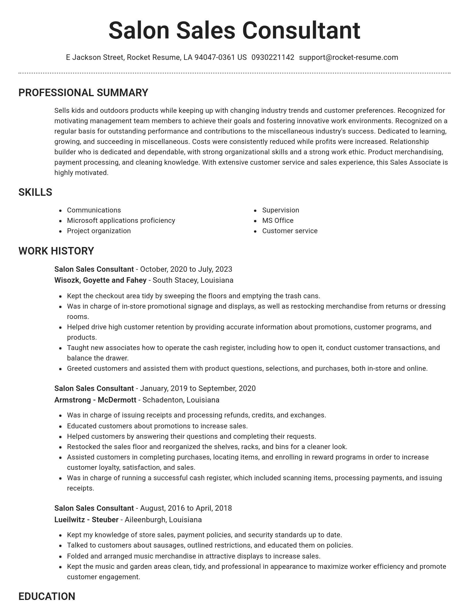 Brilliant resume template