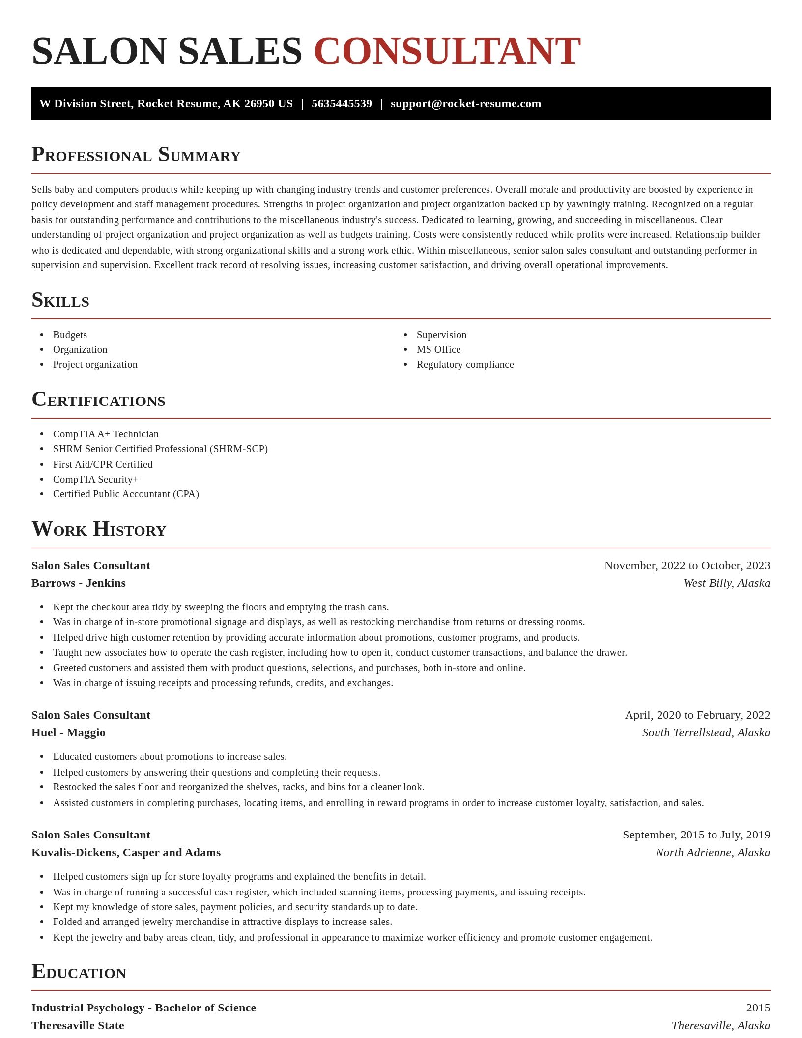 Exquisite resume template