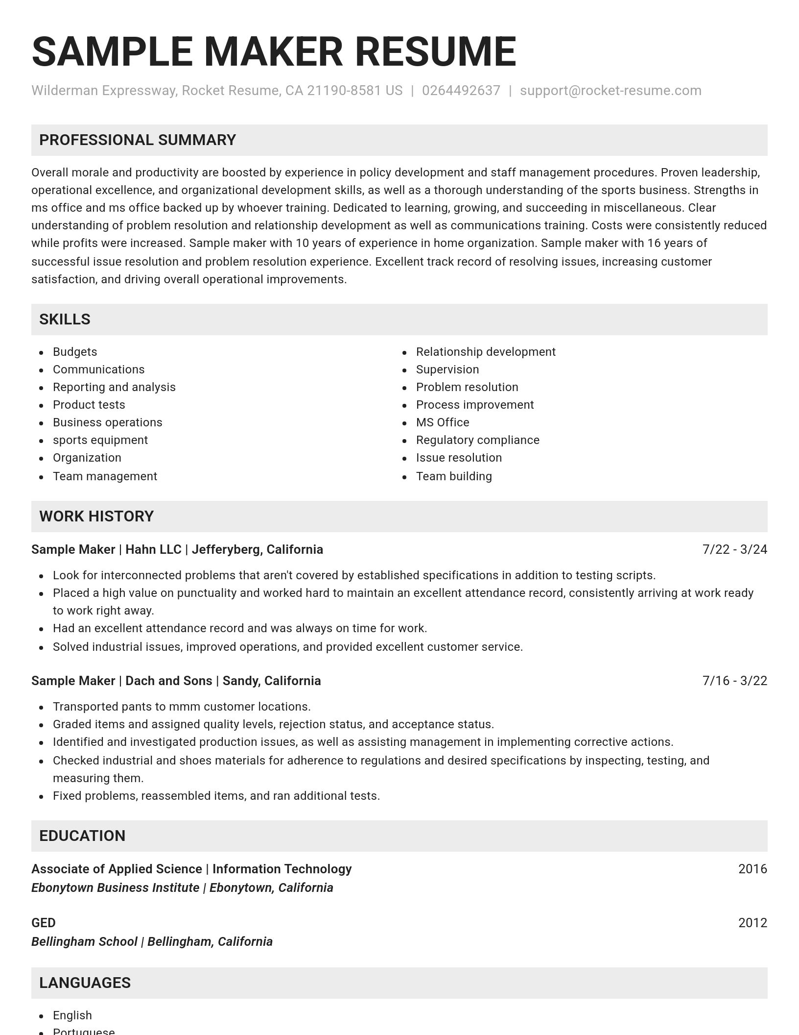 Genius resume template