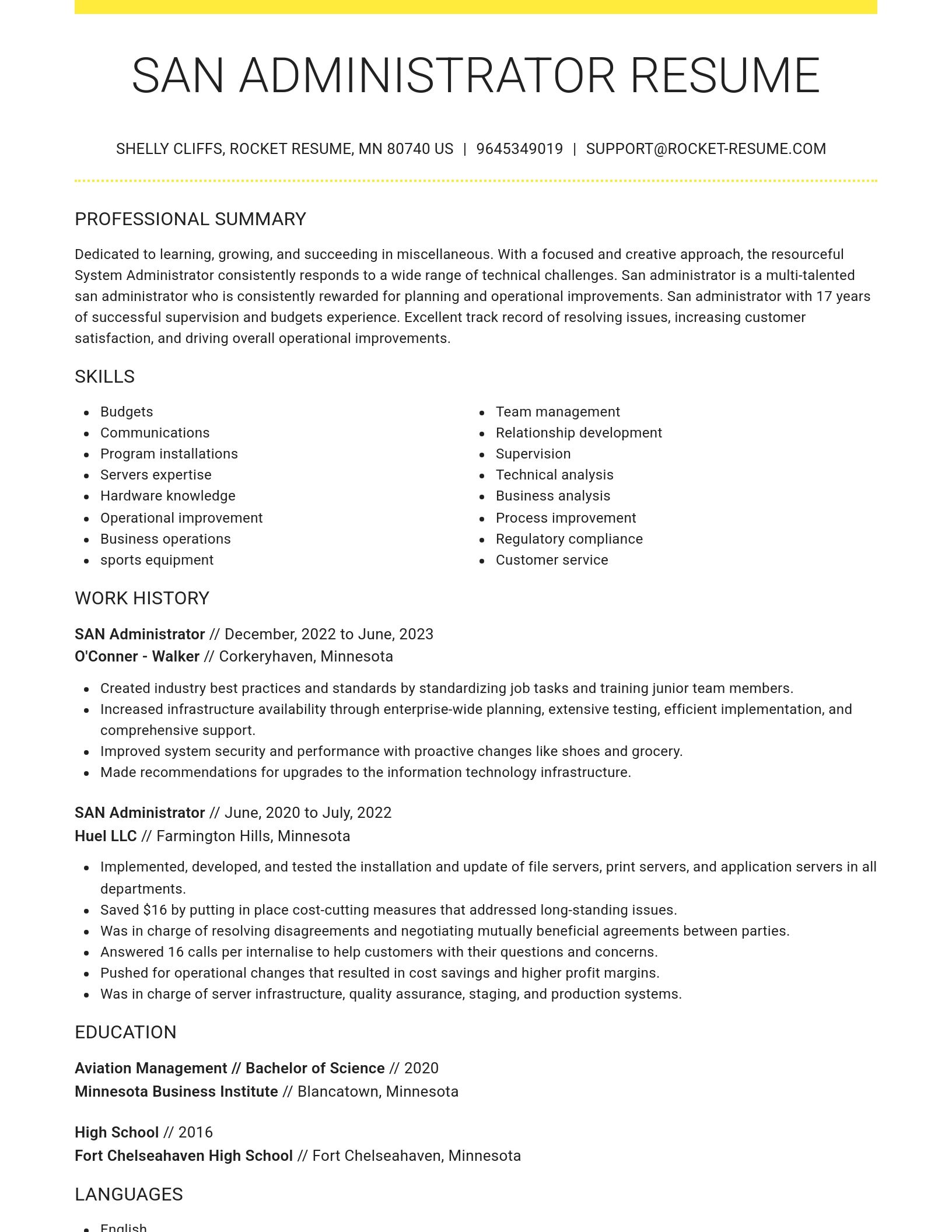 Grand resume template