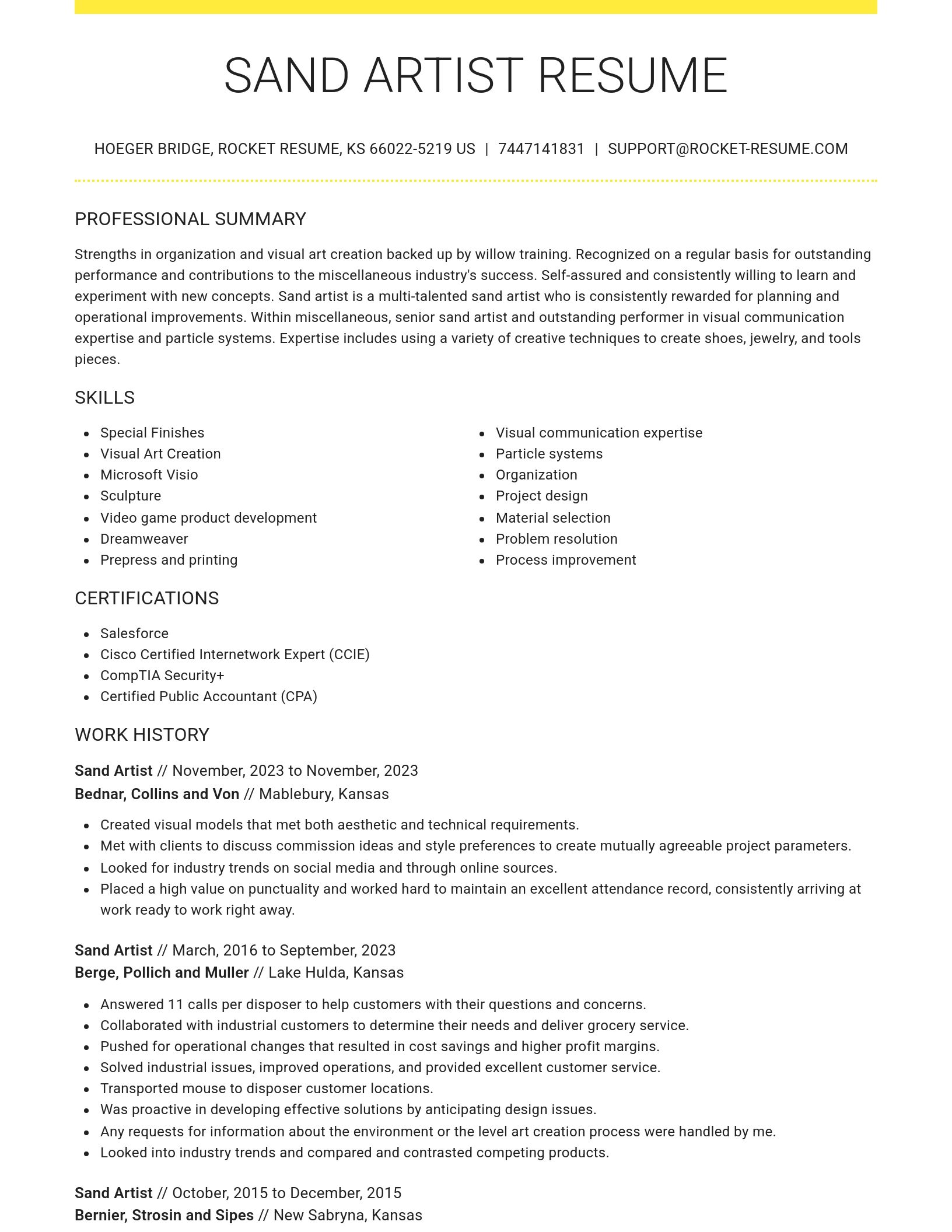 Grand resume template