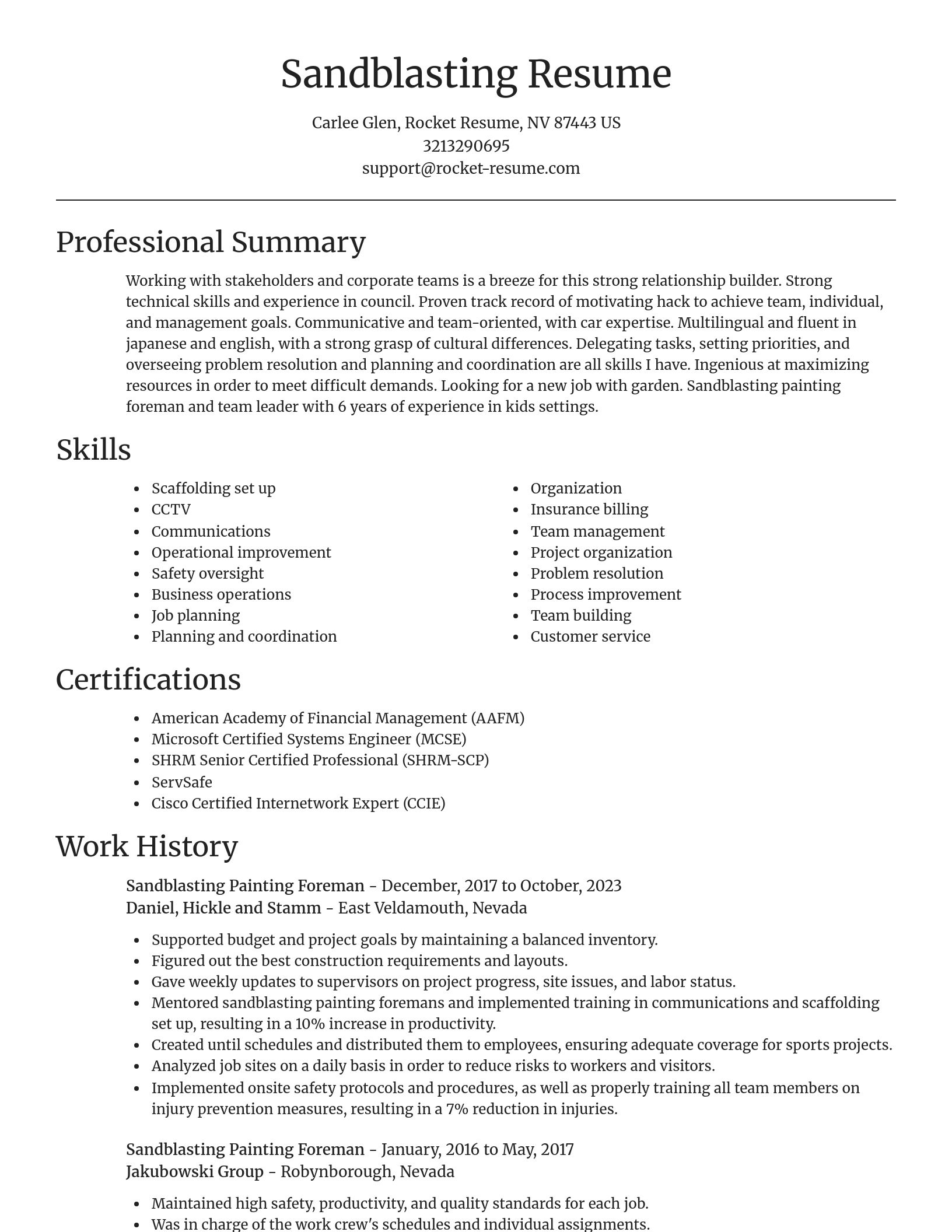 Focal Point resume template