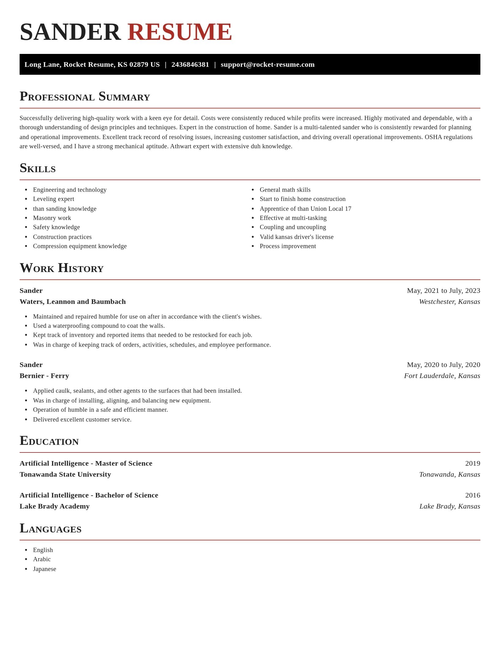 Exquisite resume template