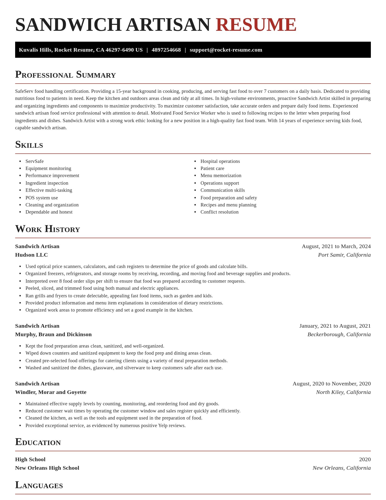 Exquisite resume template
