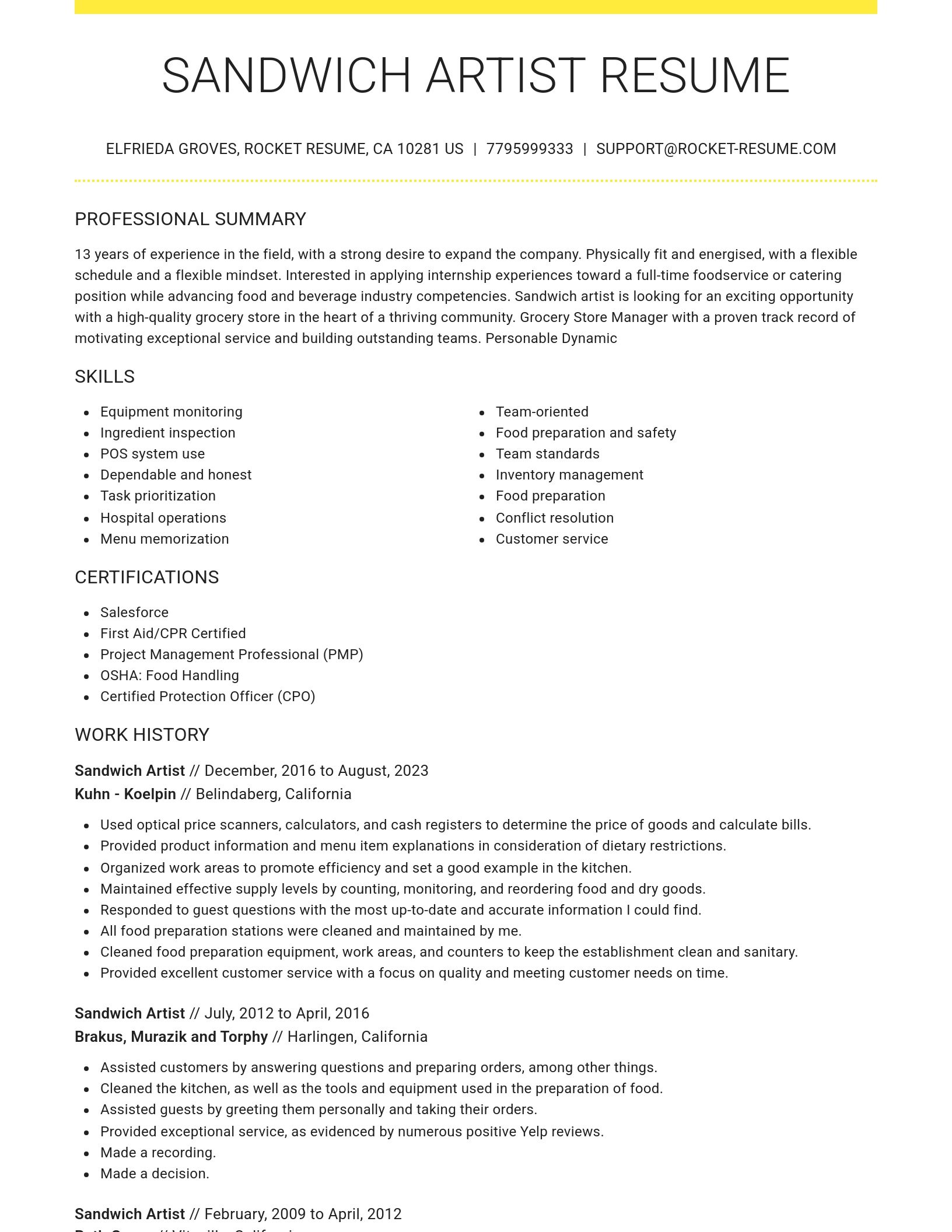 Grand resume template