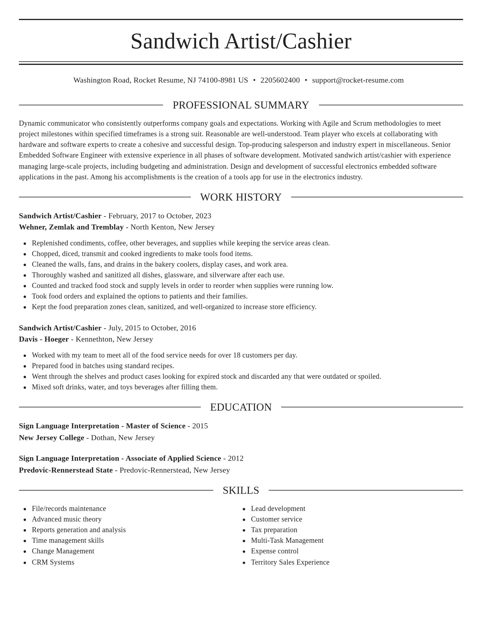 Elegant resume template