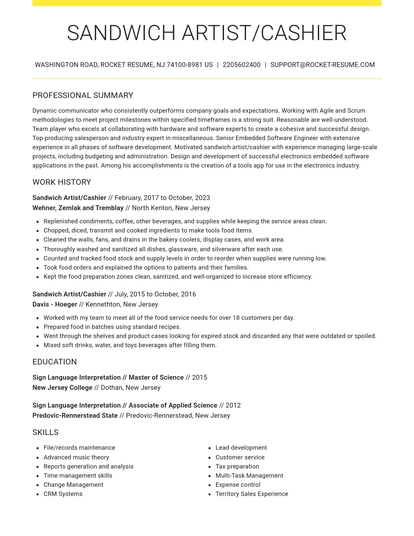 Grand resume template