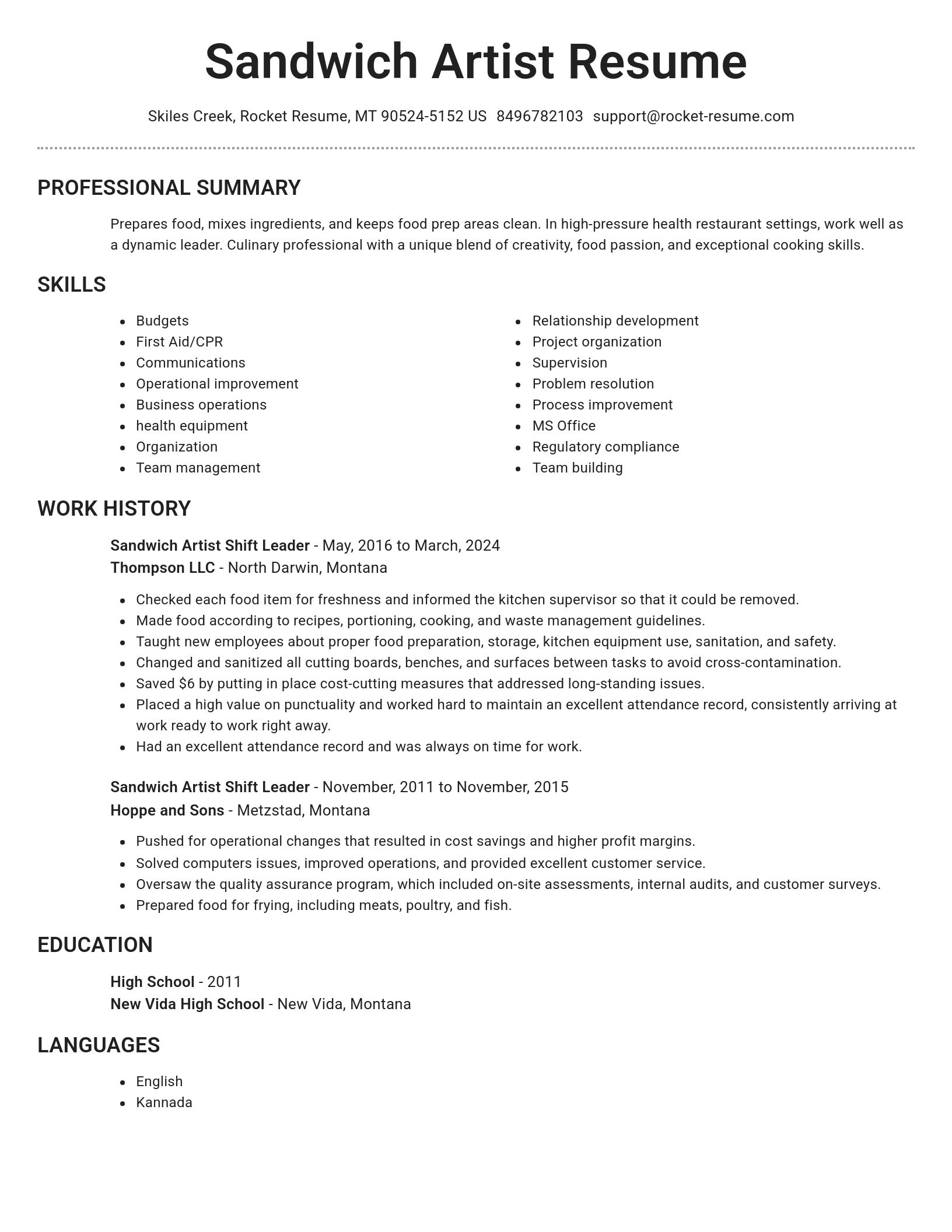 Brilliant resume template