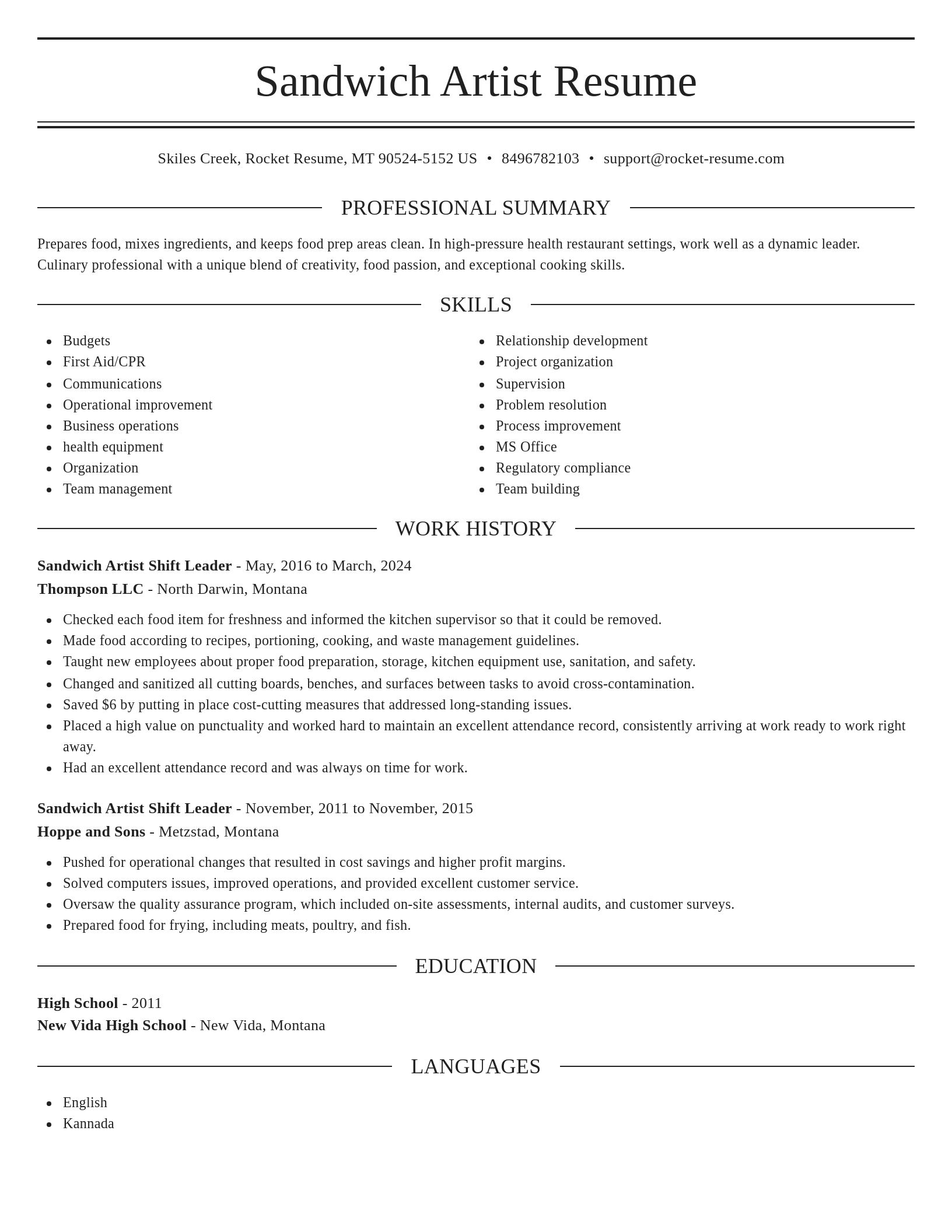 Elegant resume template