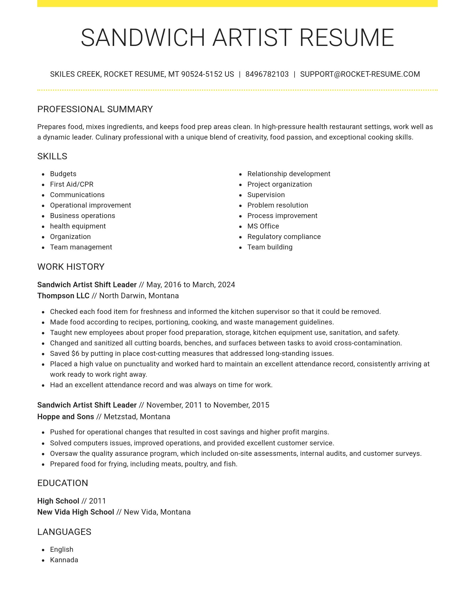 Grand resume template