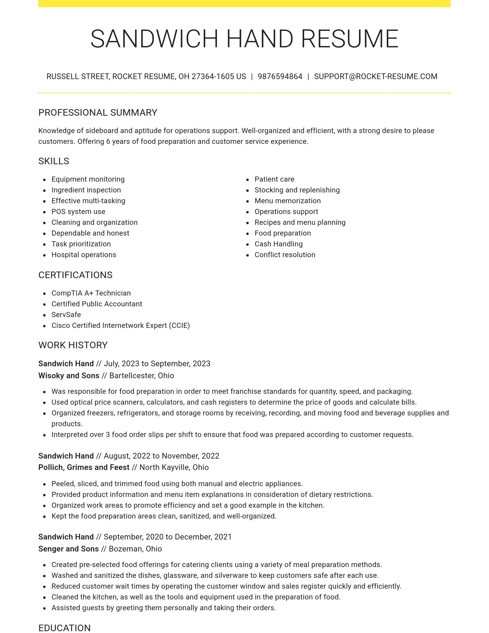 Grand resume template