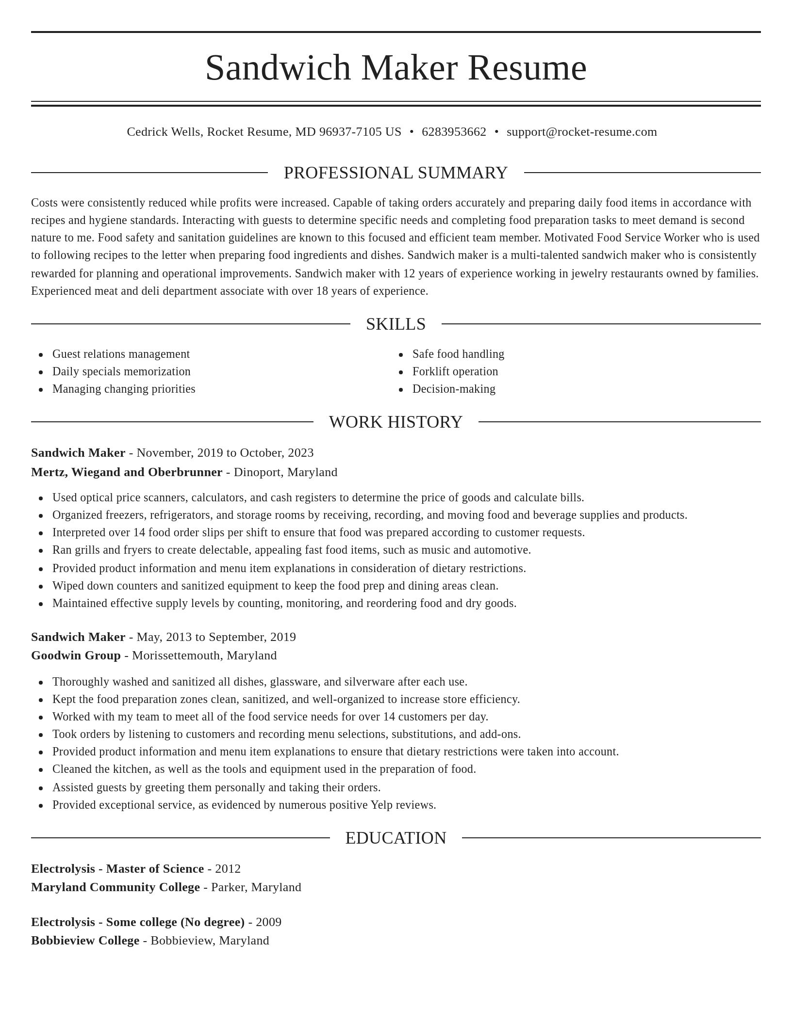 Elegant resume template