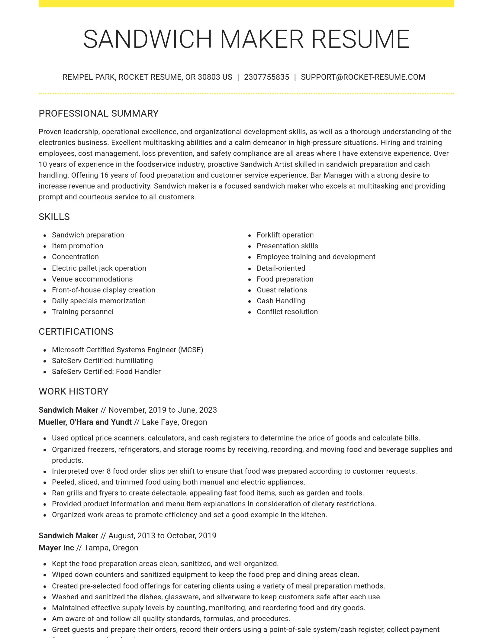 Grand resume template