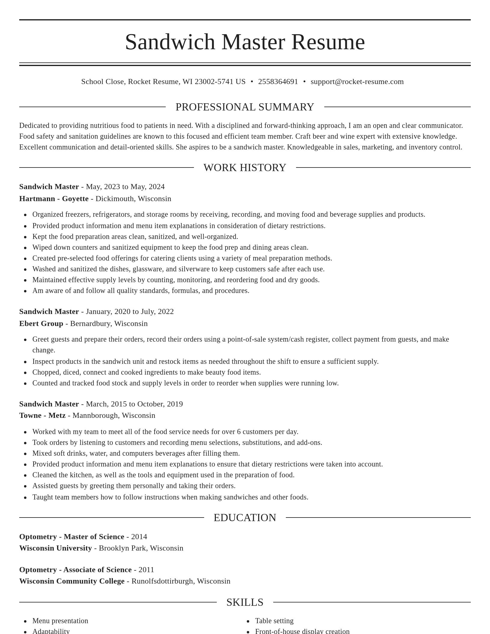 Elegant resume template