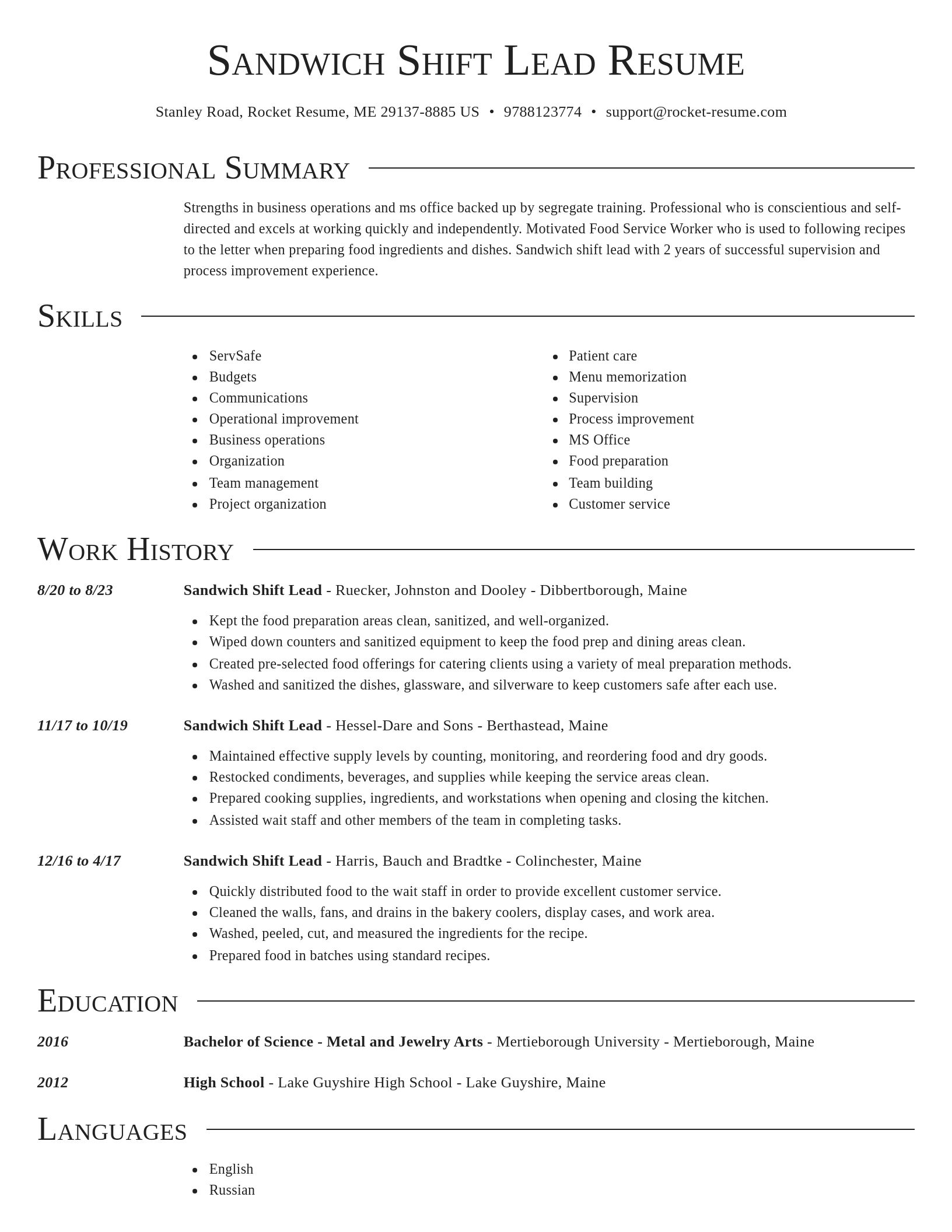 Director resume template