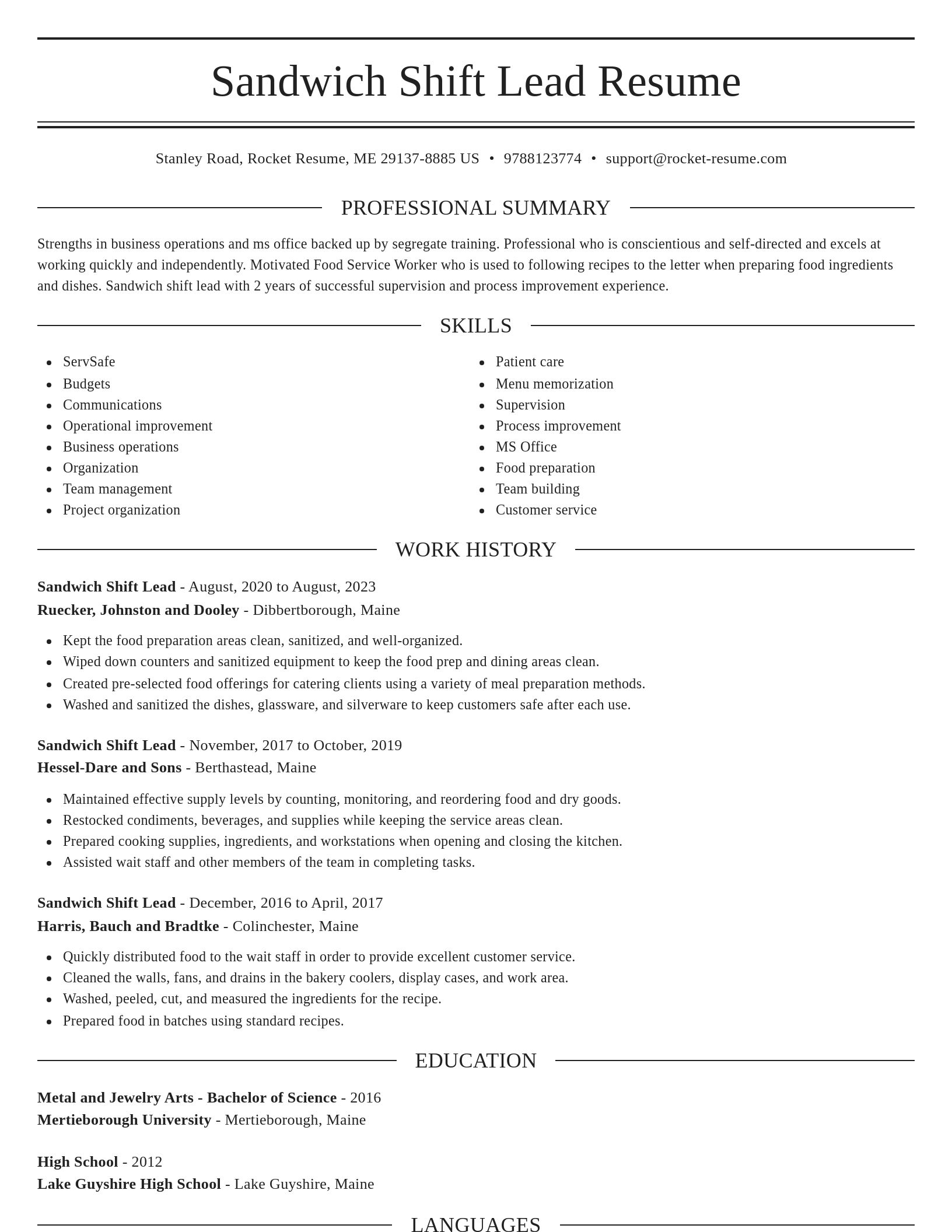 Elegant resume template