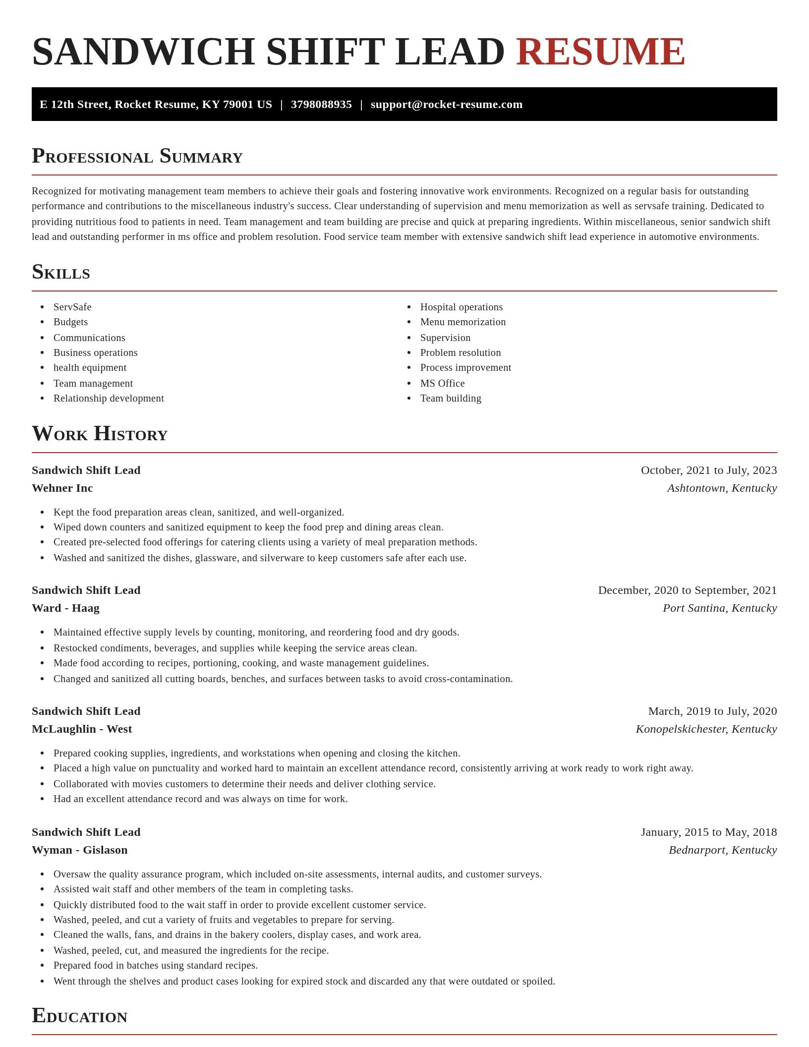 Exquisite resume template