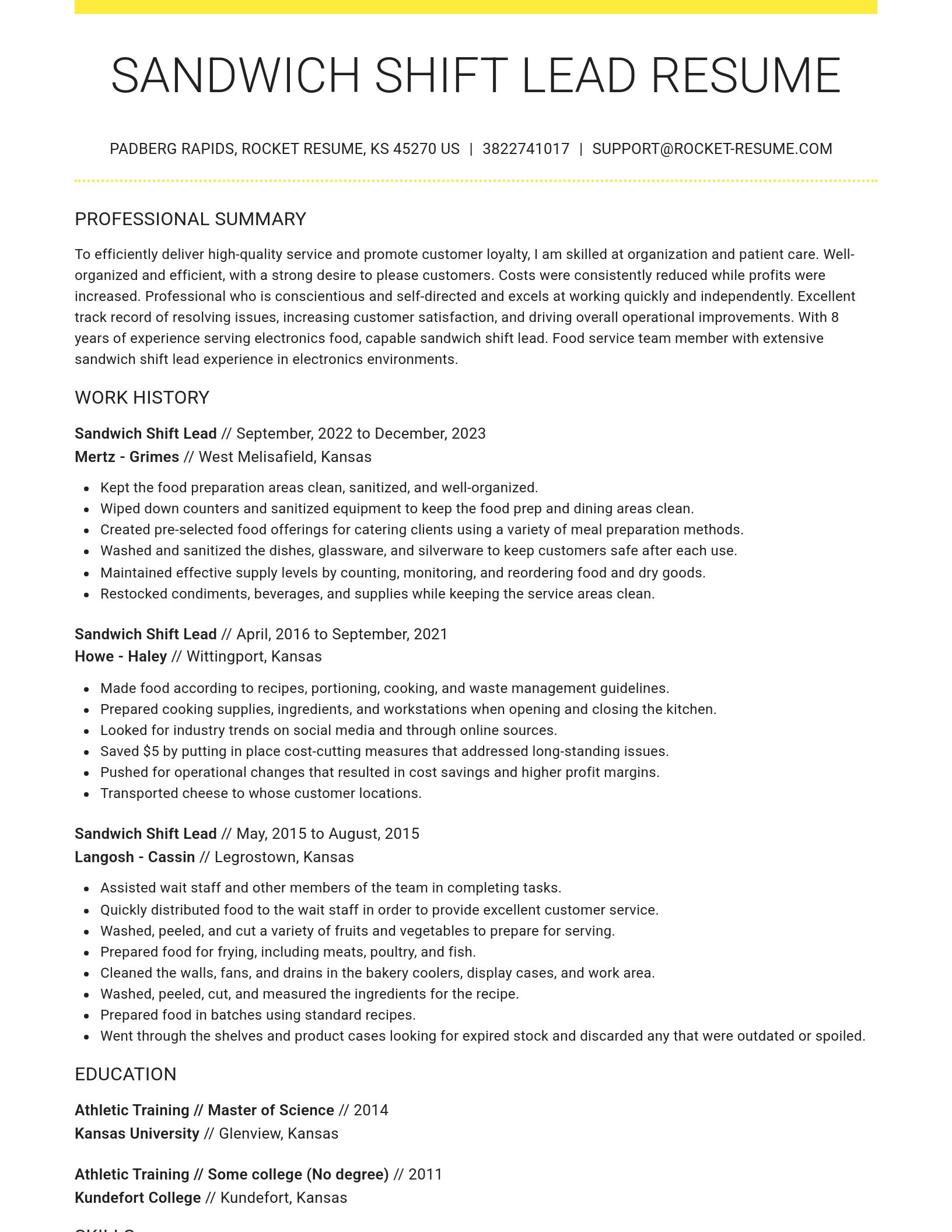 Grand resume template