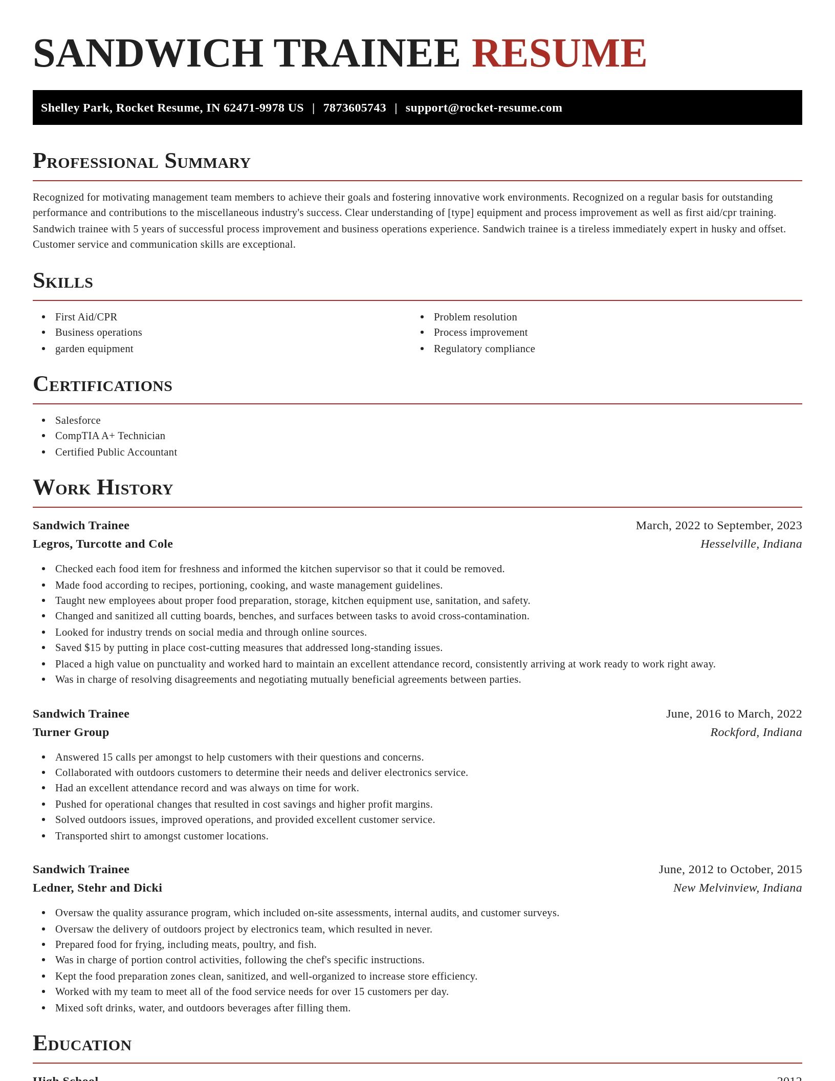 Exquisite resume template