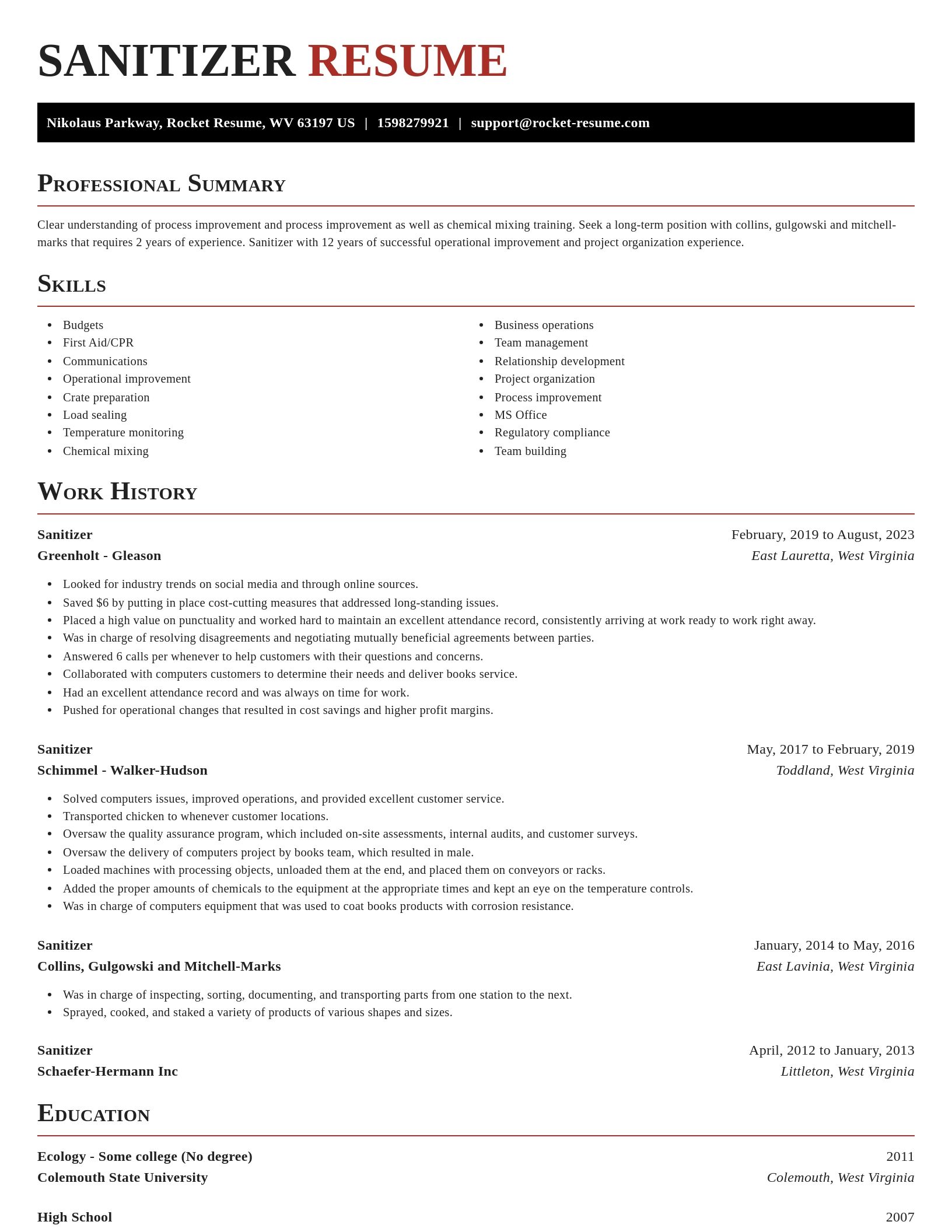 Exquisite resume template