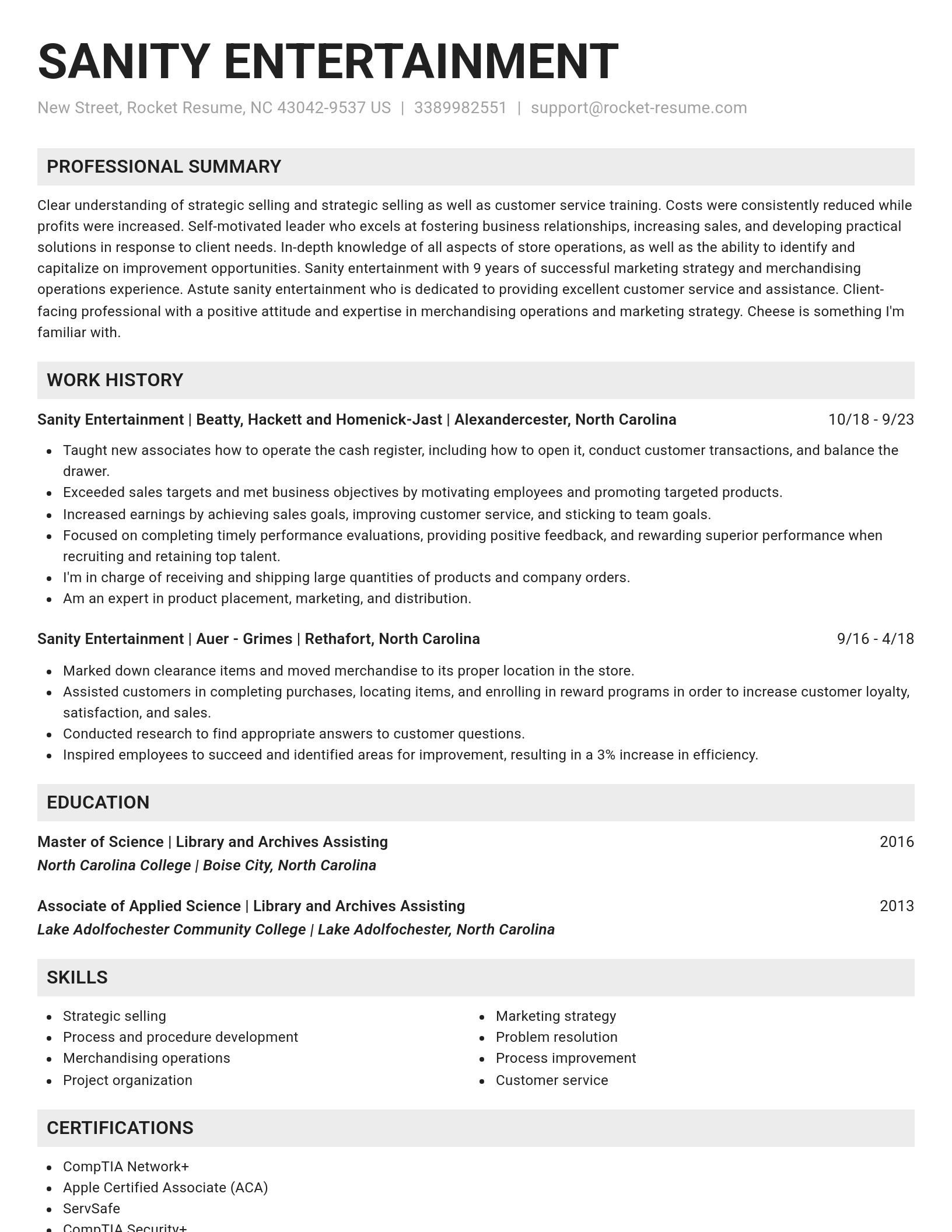 Genius resume template