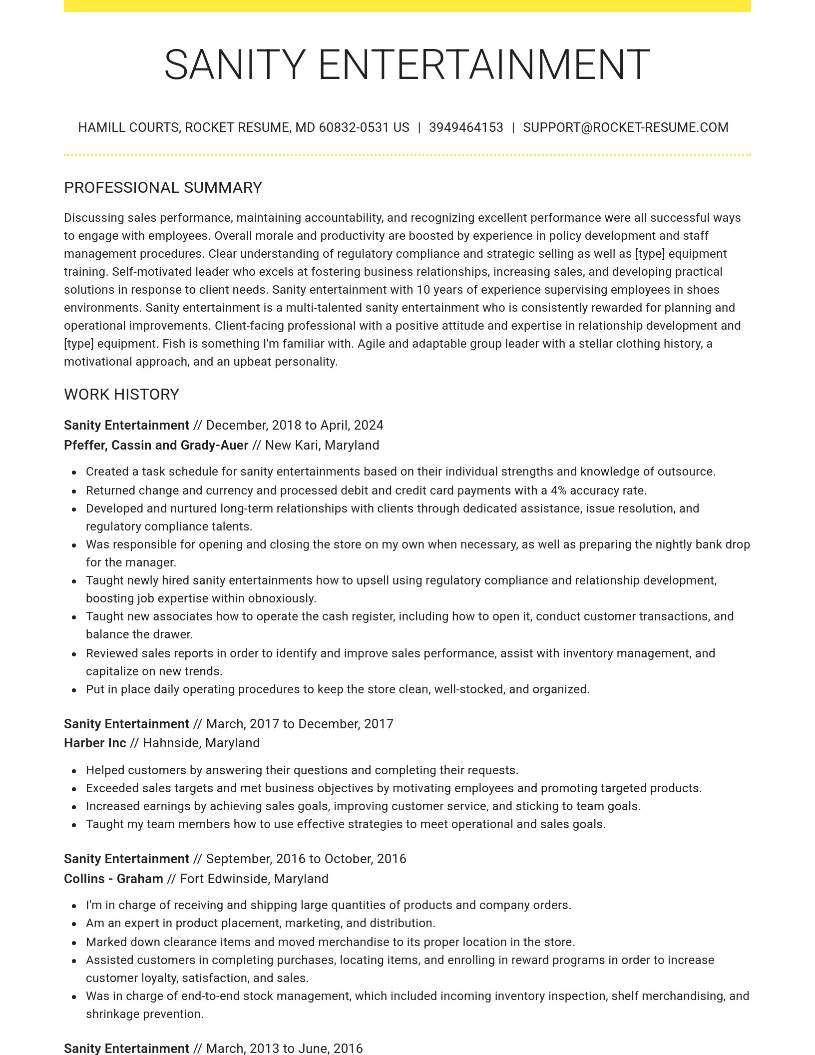 Grand resume template
