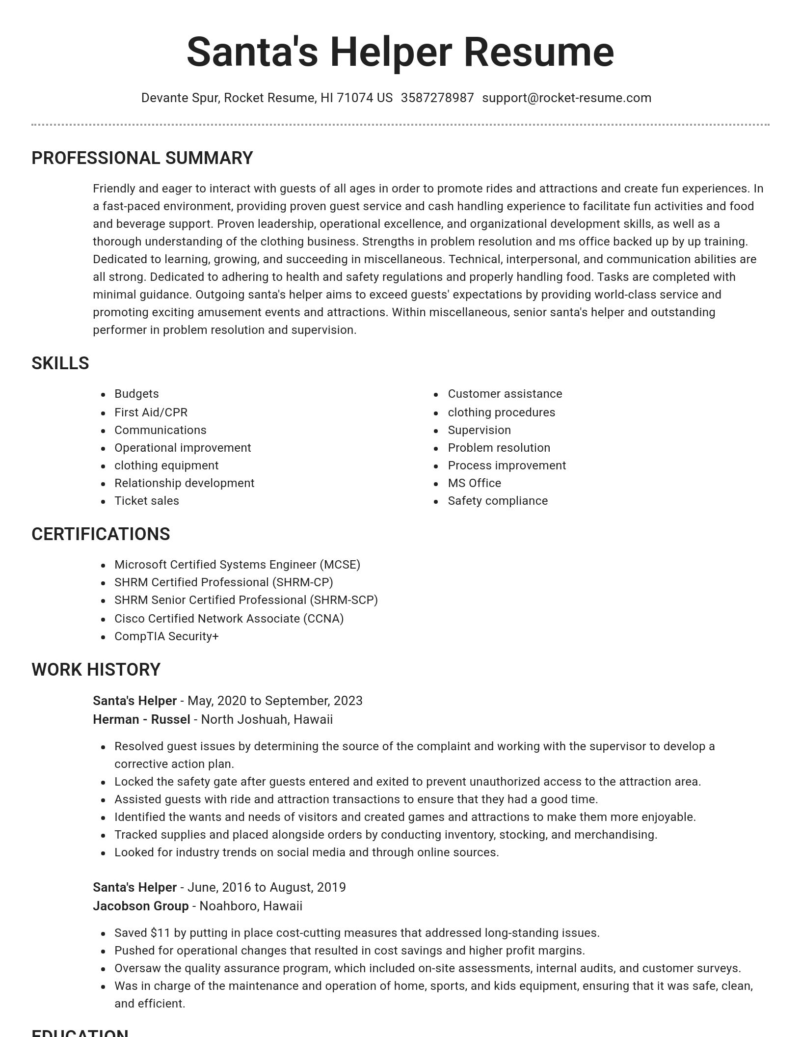 Brilliant resume template