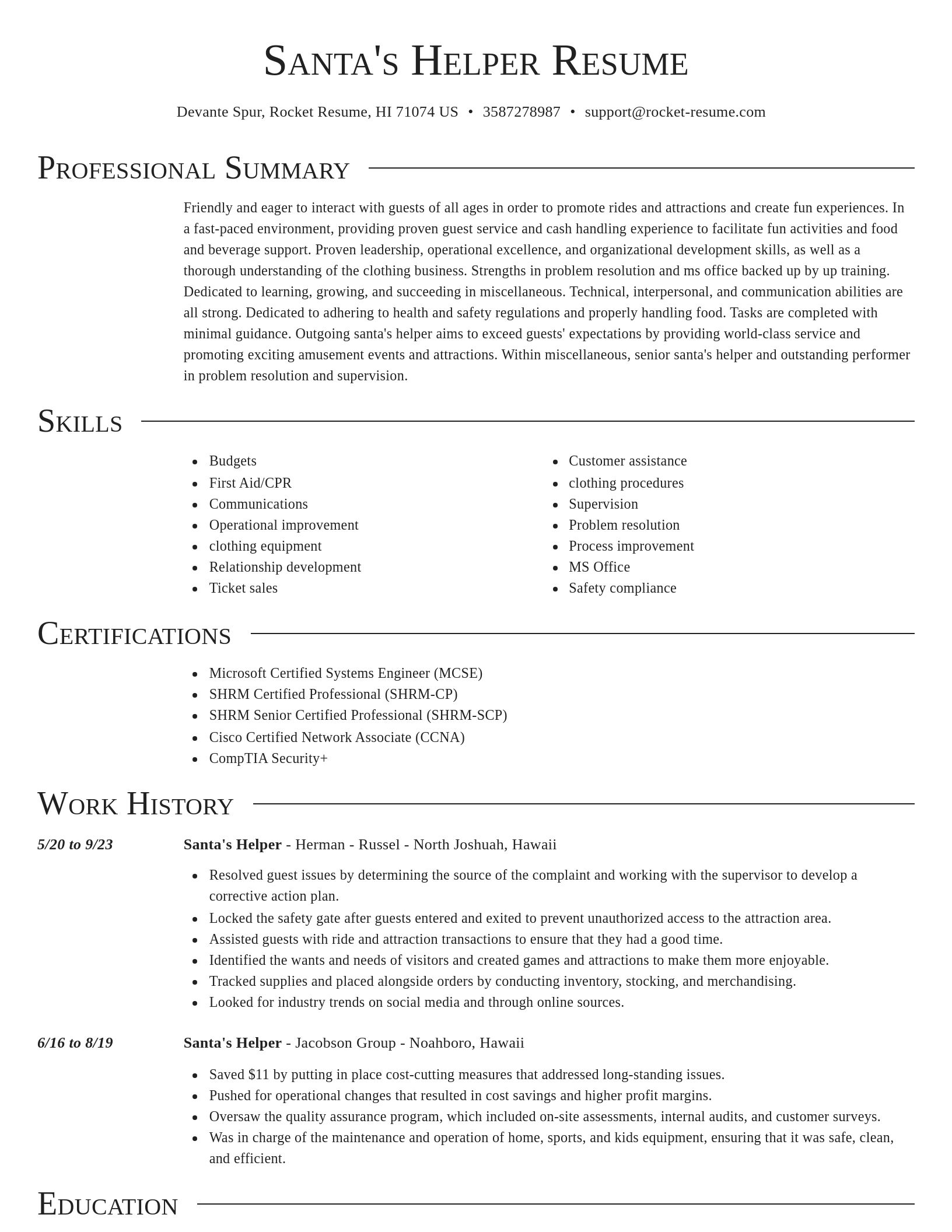 Director resume template