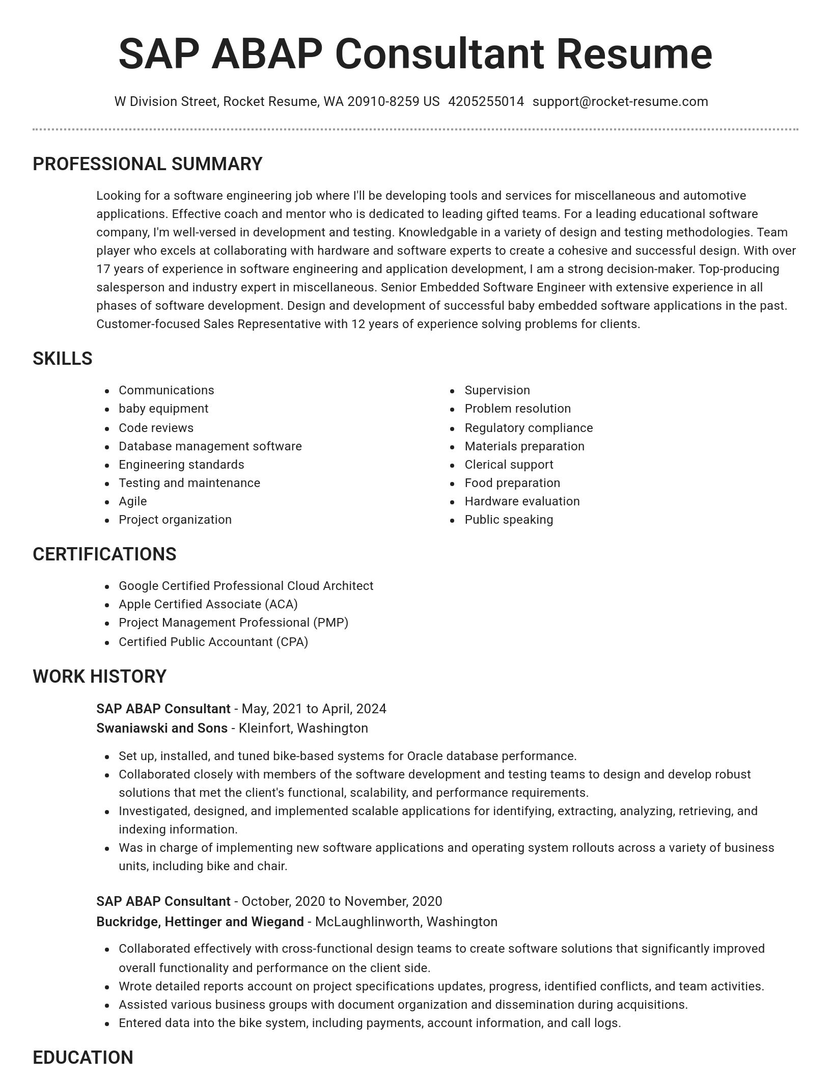 Brilliant resume template